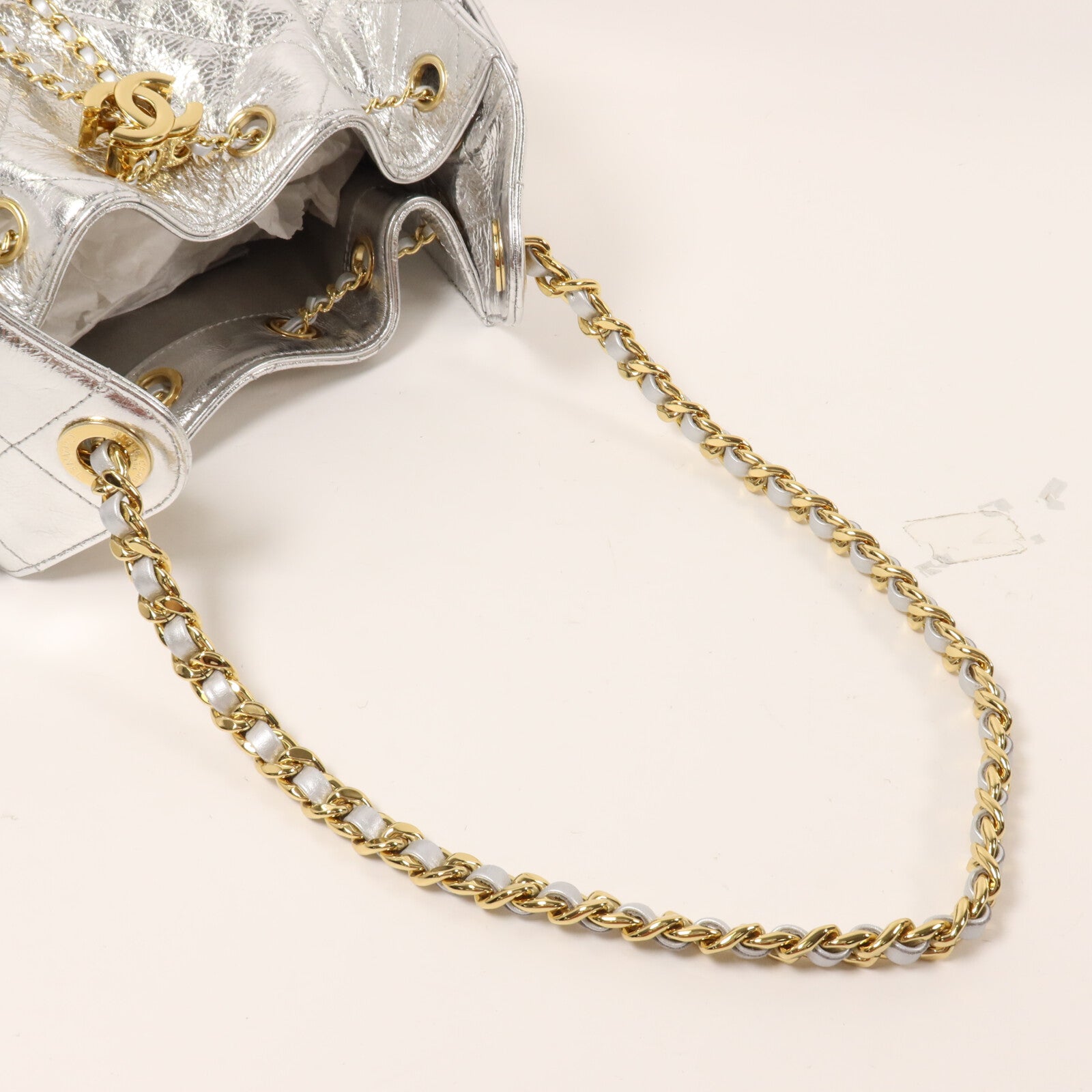 CHANEL 牛皮皮革Chanel 25 Mini鏈帶肩背袋