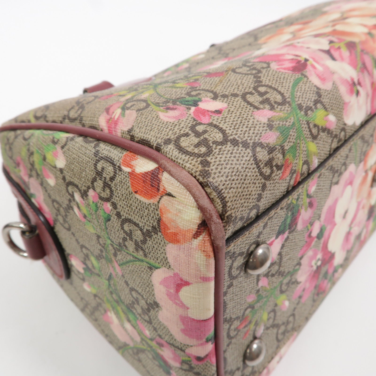 GUCCI 塗層帆布GG Supreme Blooms Boston Bag手挽肩背兩用袋
