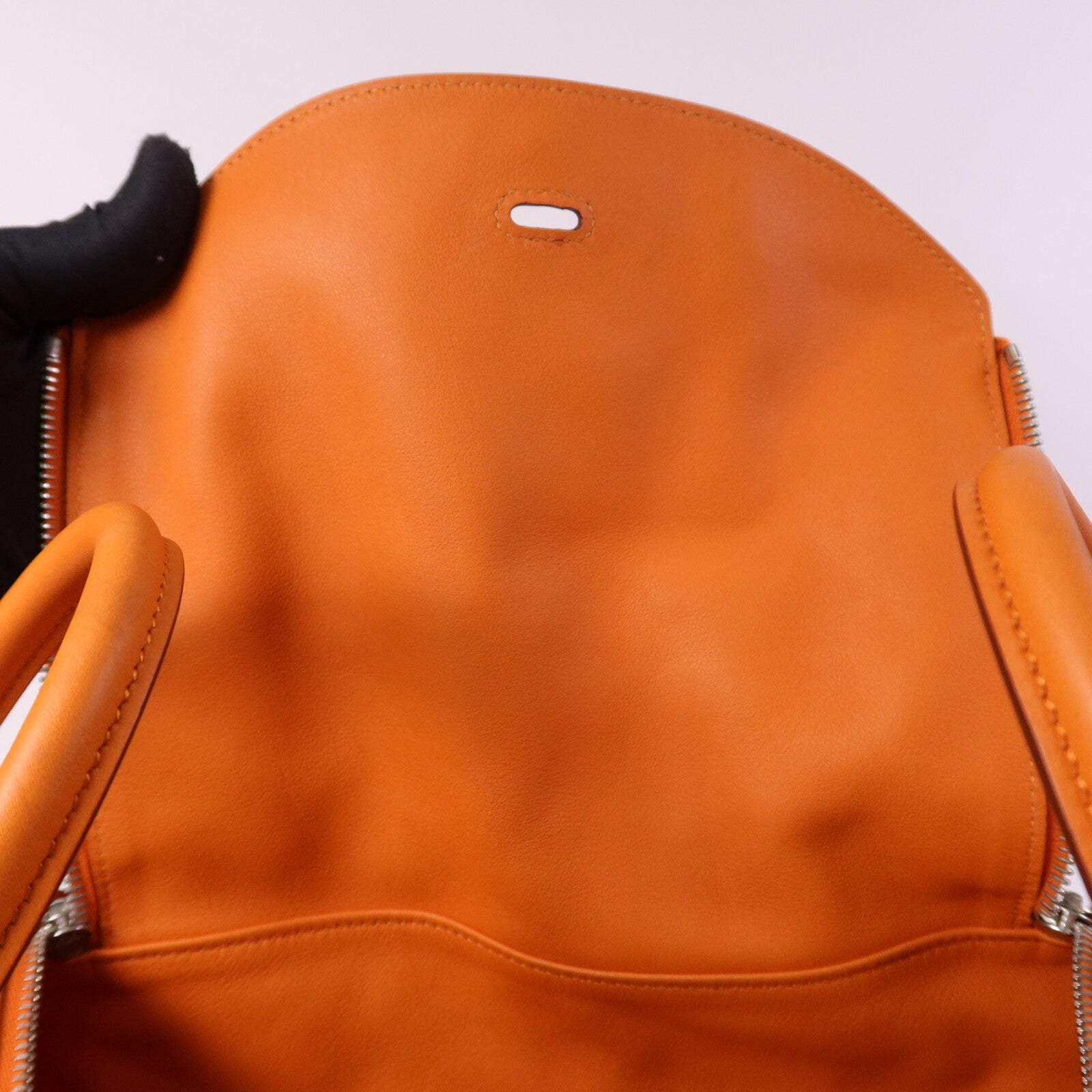 HERMES Swift皮革Lindy 34銀扣手挽肩背兩用袋Orange