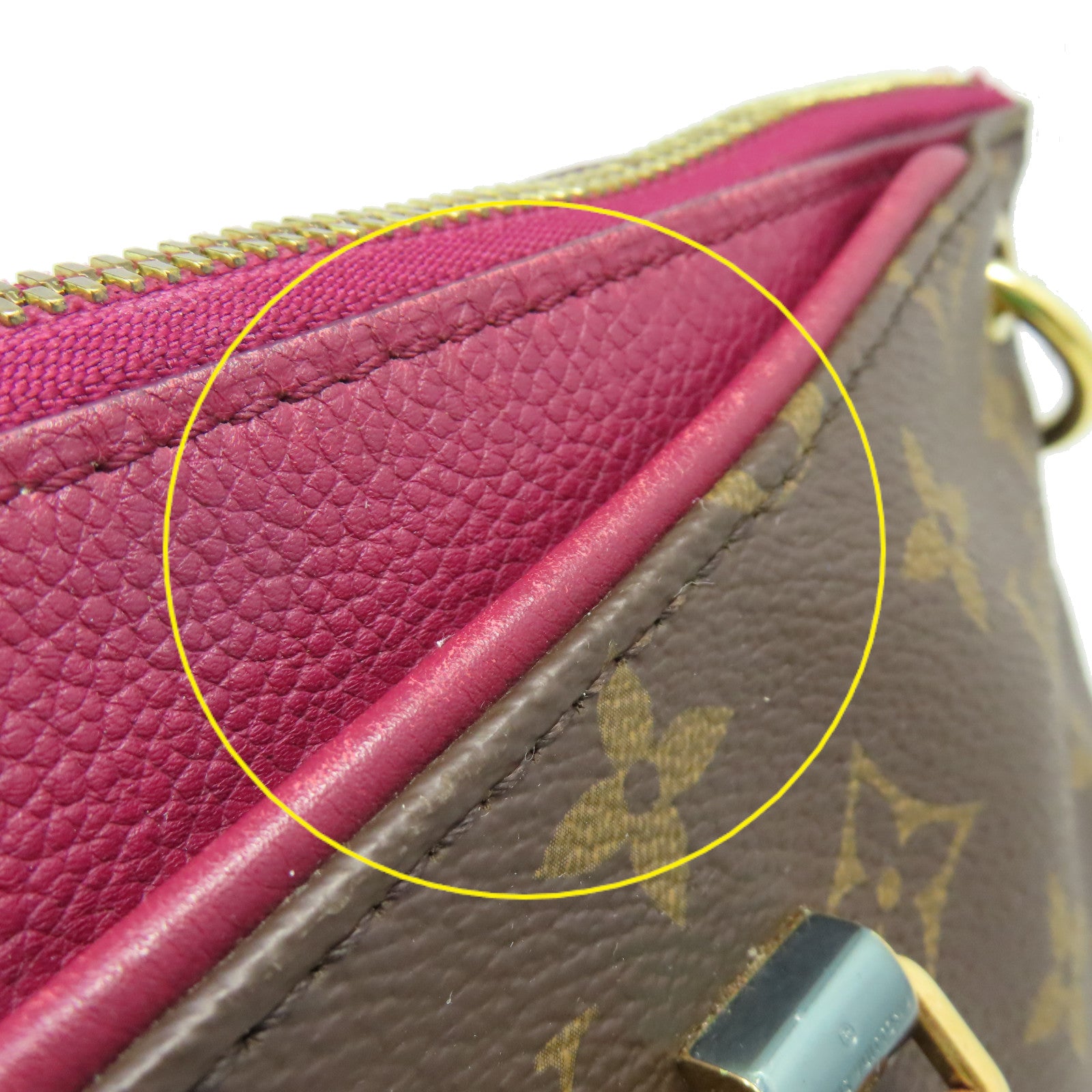 LOUIS VUITTON Monogram Pallas MM 2Way Shoulder Bag手挽肩背兩用袋啡色/酒紅色