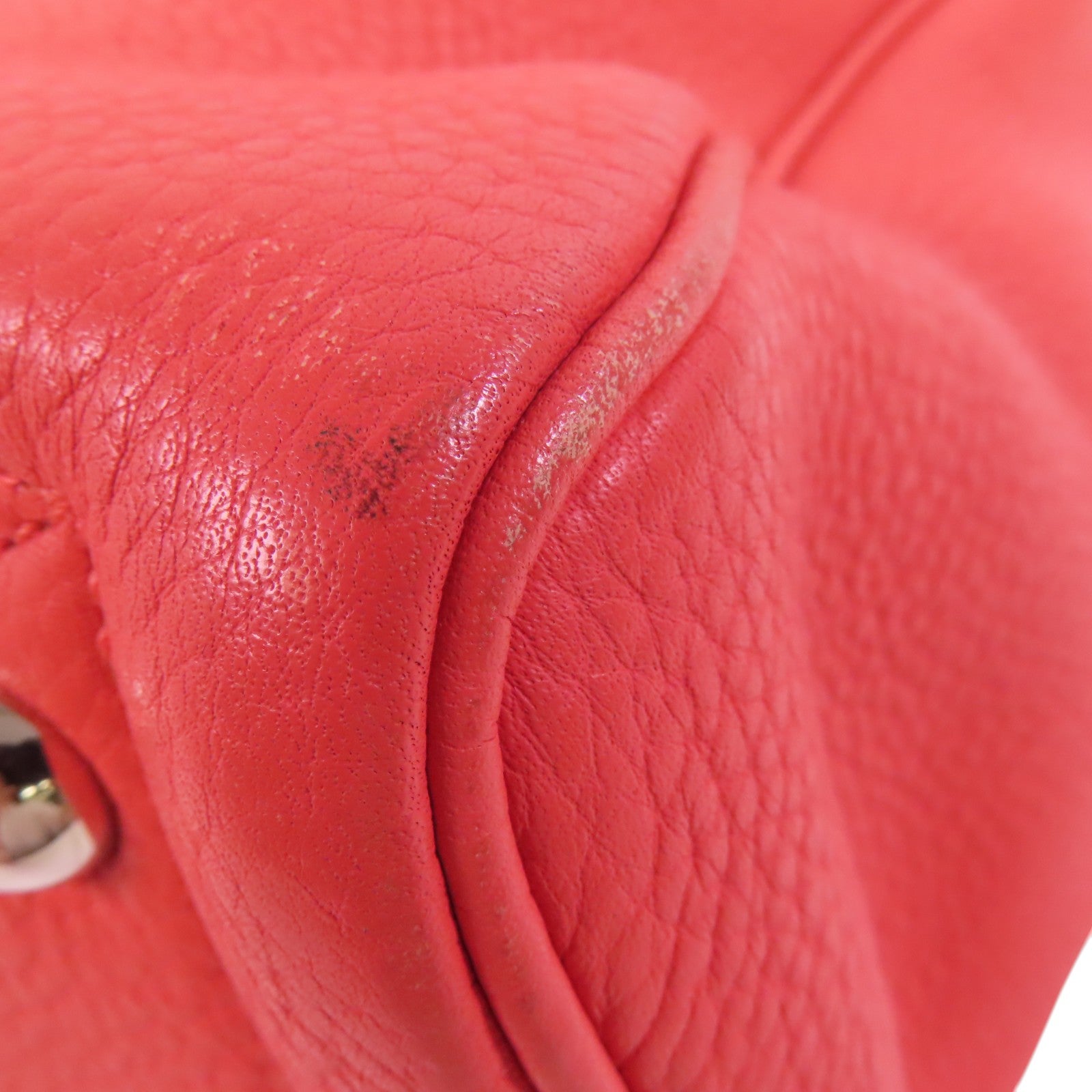 HERMES Clemence皮革Victolia銀扣手挽袋