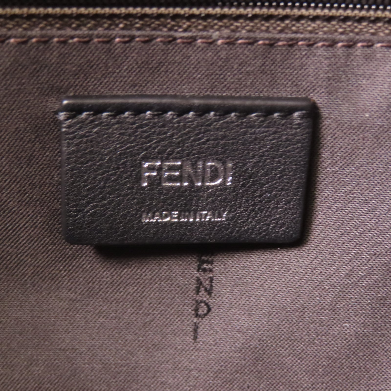 FENDI 尼龍Monster Bug 銀扣背包灰色