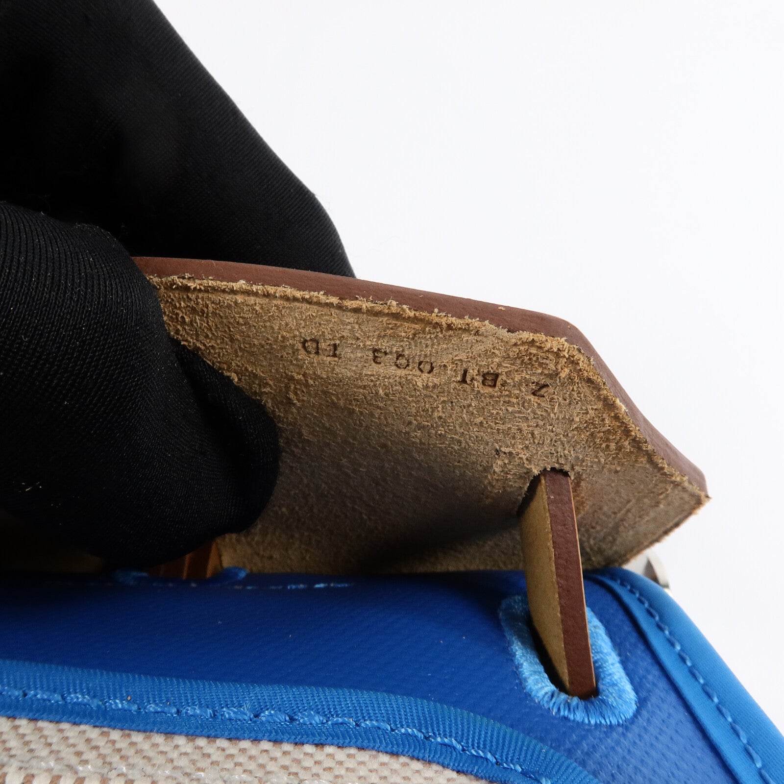 HERMES Toile Berline Herbag PM手挽肩背兩用袋Bleu Izmir