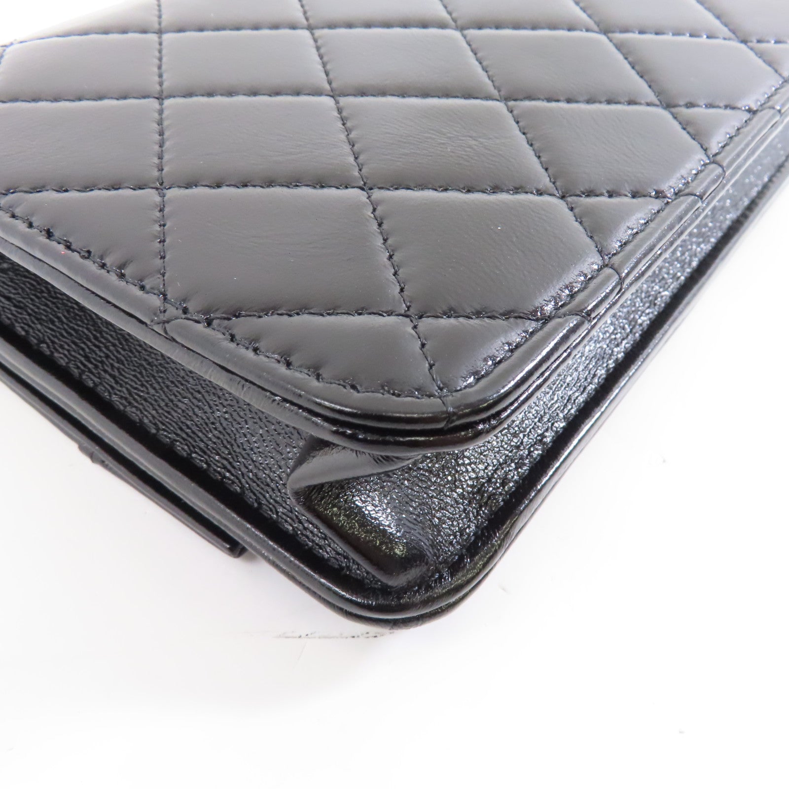 CHANEL 【激減優惠】菱格牛皮皮革Chanel 31 Wallet On Chain金扣鏈帶肩背袋黑色