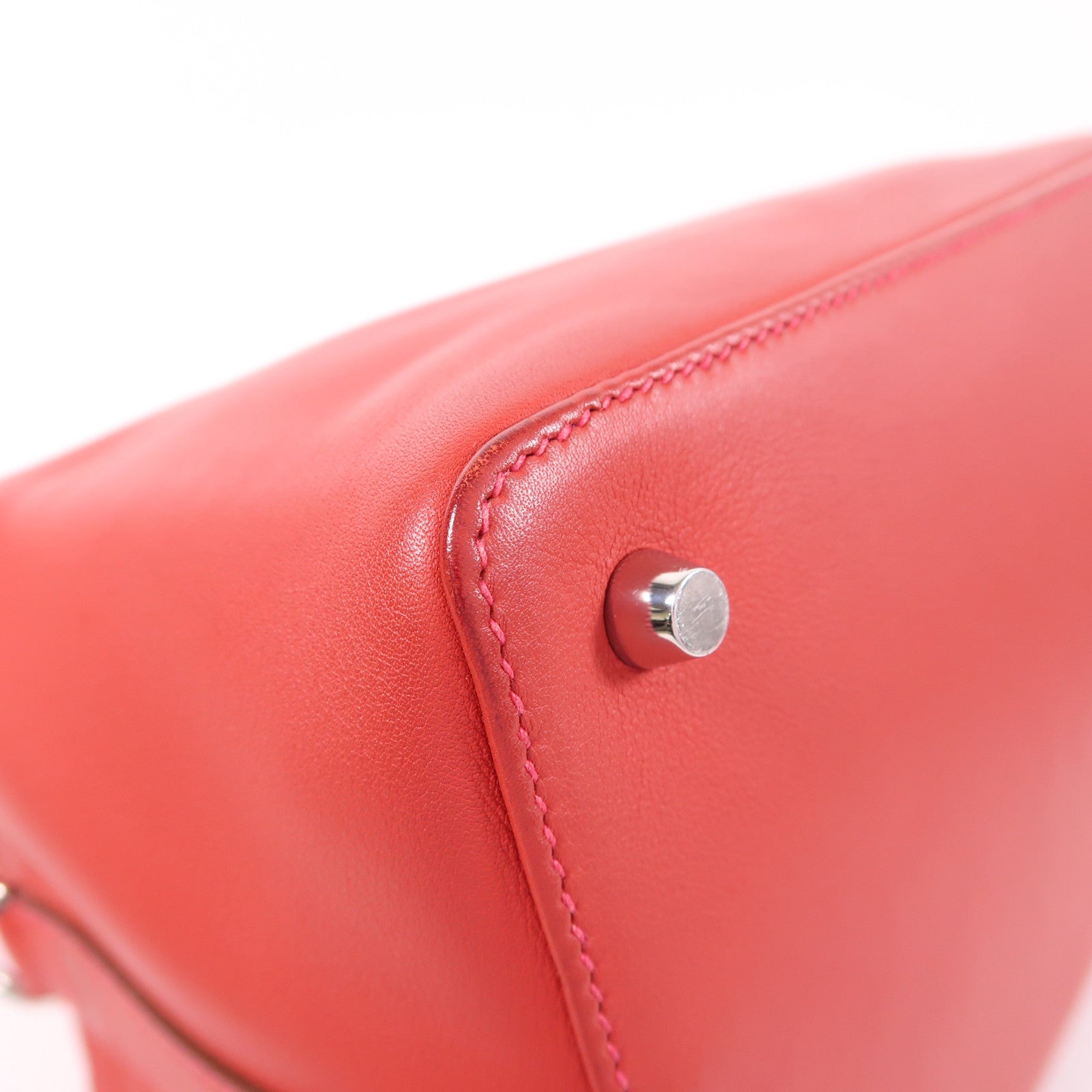 HERMES Swift皮革Tool Box 20銀扣手挽肩背兩用袋Vermillon