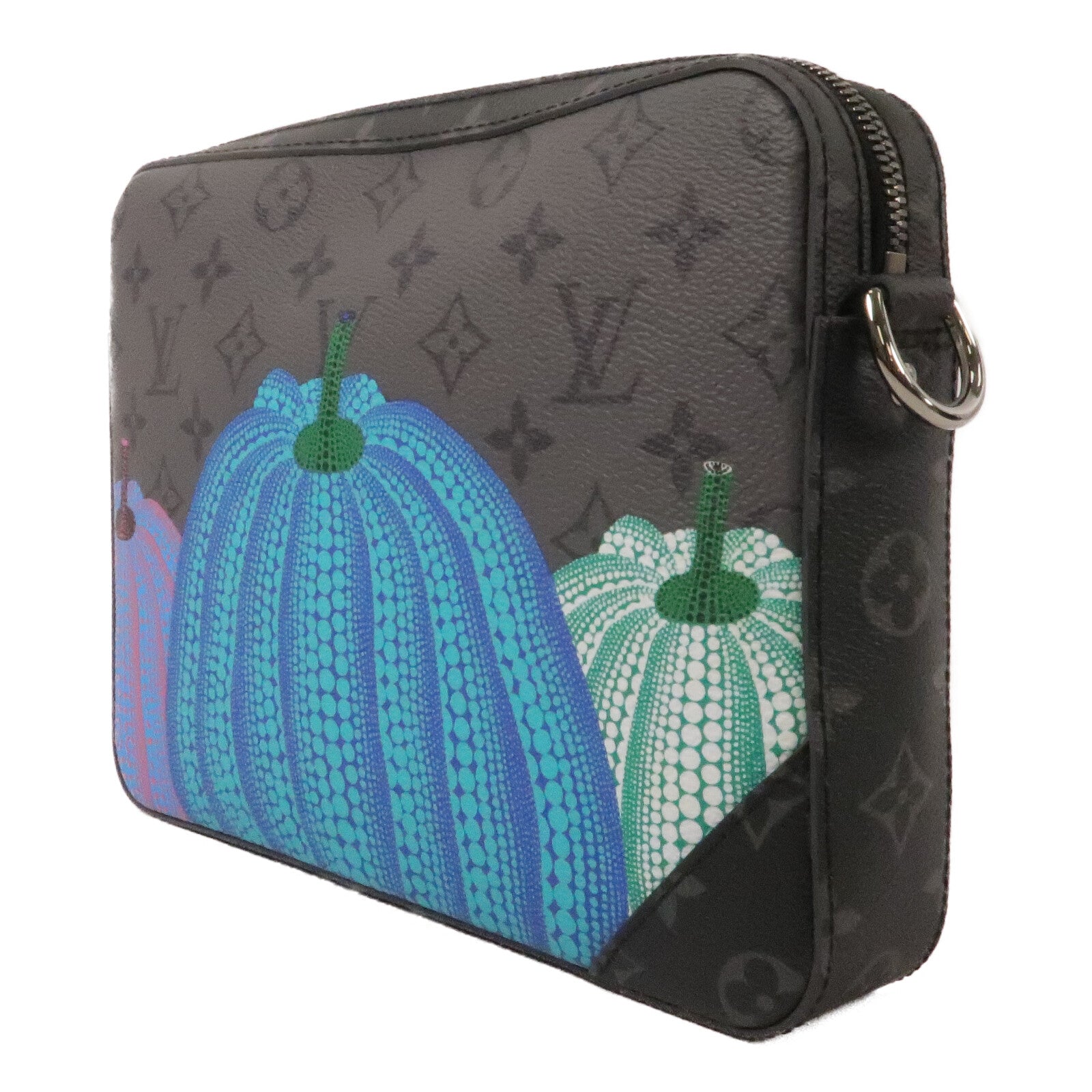 LOUIS VUITTON Monogram Eclipse YK x Trio Messenger銀扣肩背袋