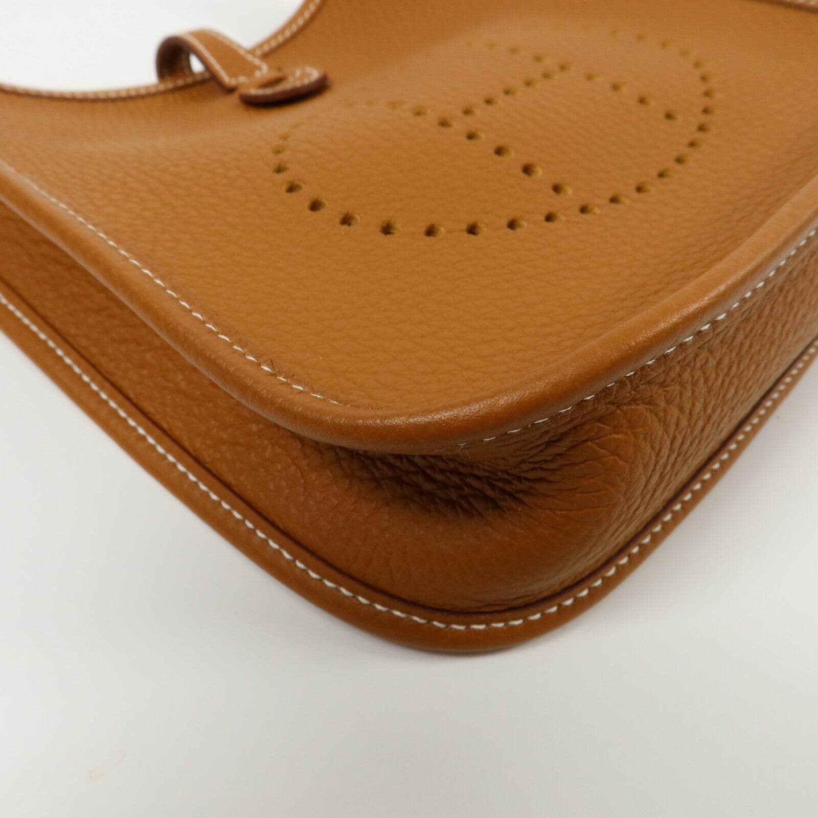 HERMES Clemence皮革Evelyne TPM肩背袋Gold