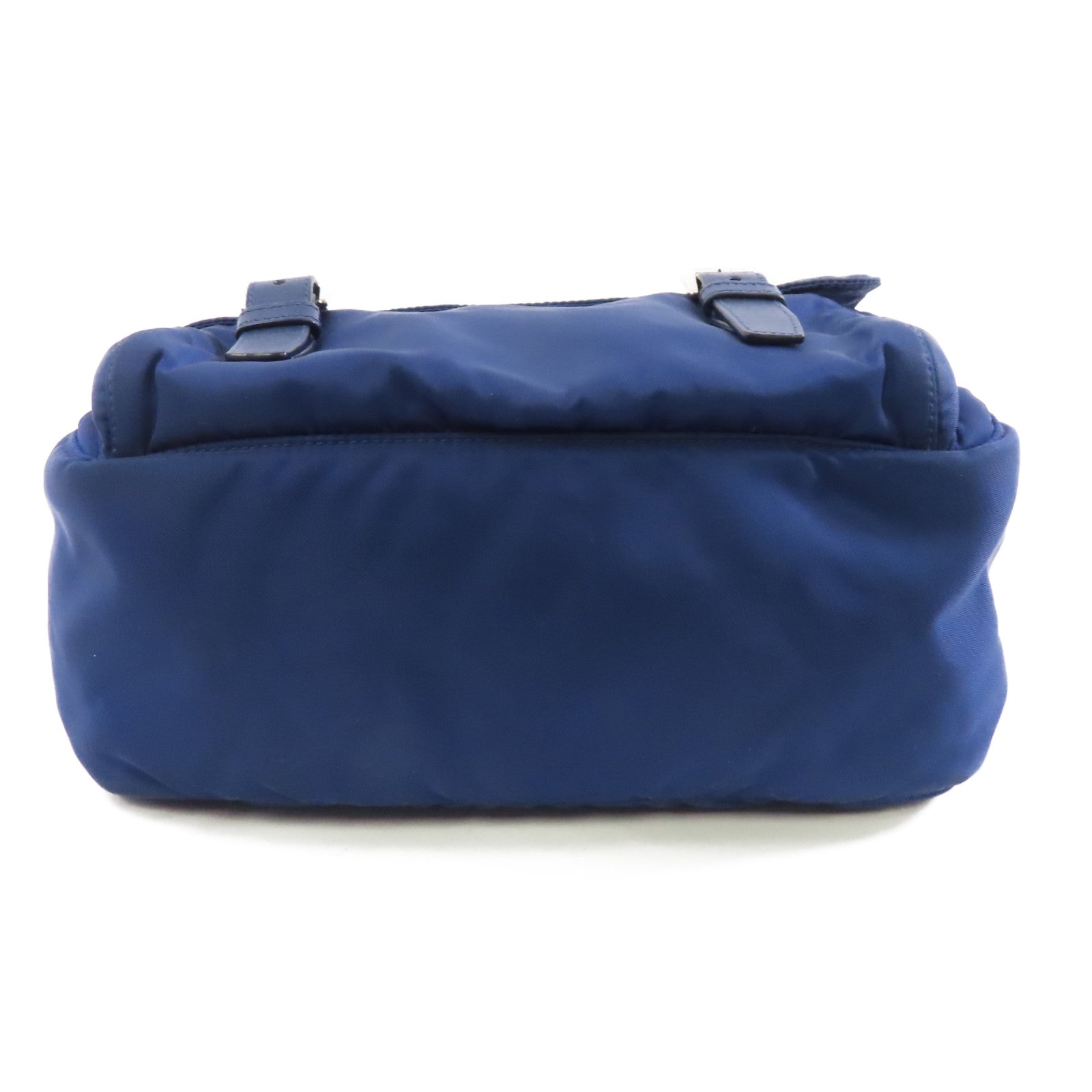 PRADA 尼龍Shoulder Bag銀扣肩背袋藍色