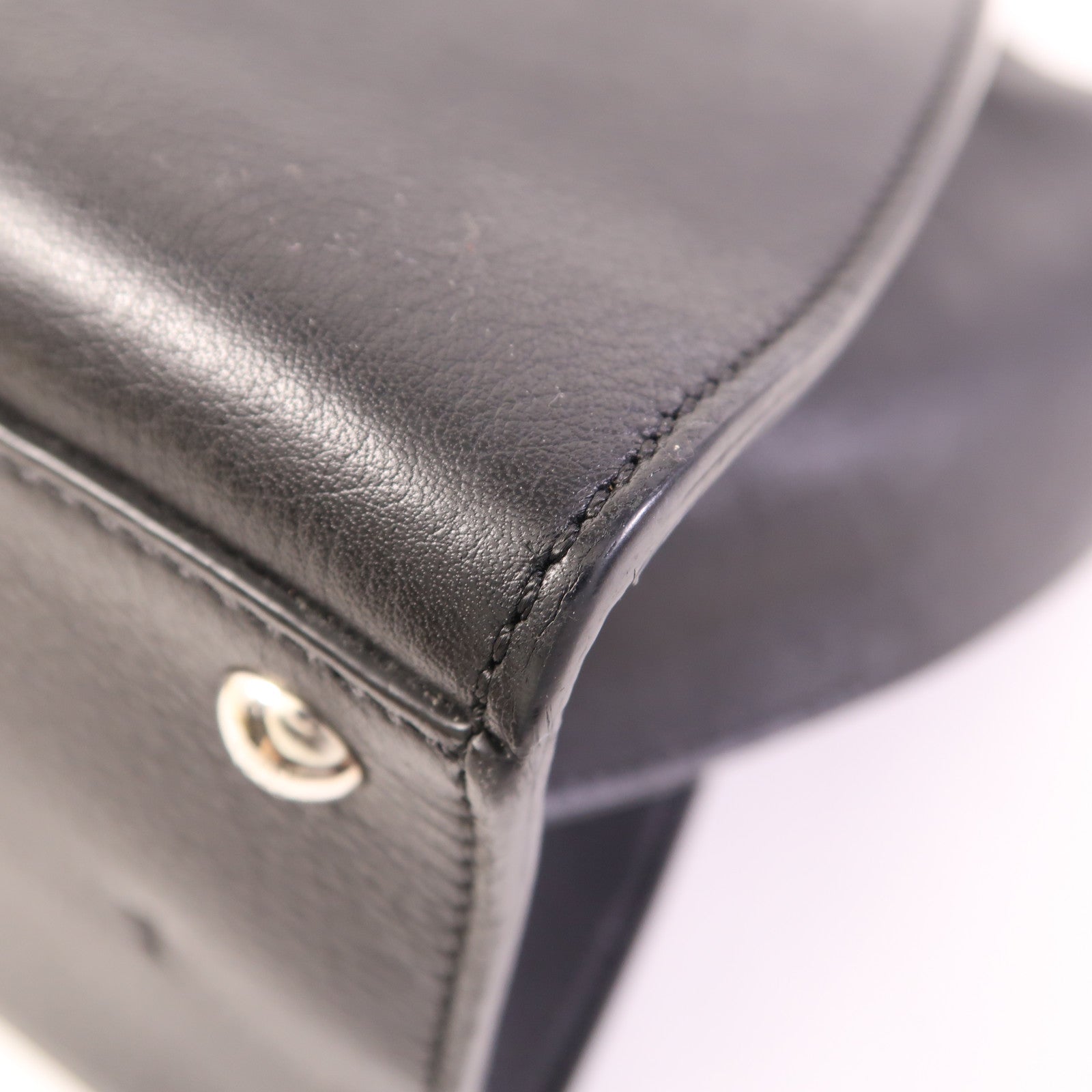 FENDI 牛皮皮革2 Way Shoulder Bag銀扣手挽肩背兩用袋