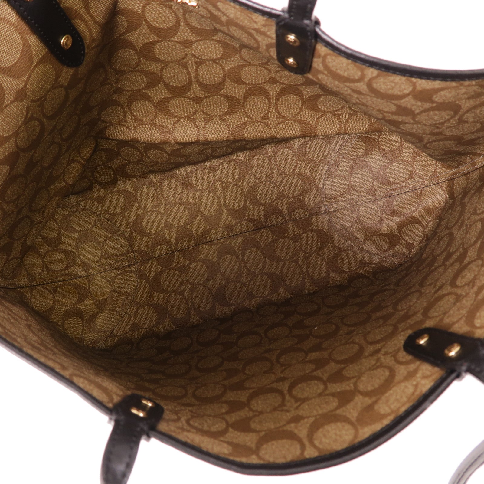 COACH 塗層帆布Shoulder Bag金扣肩背袋