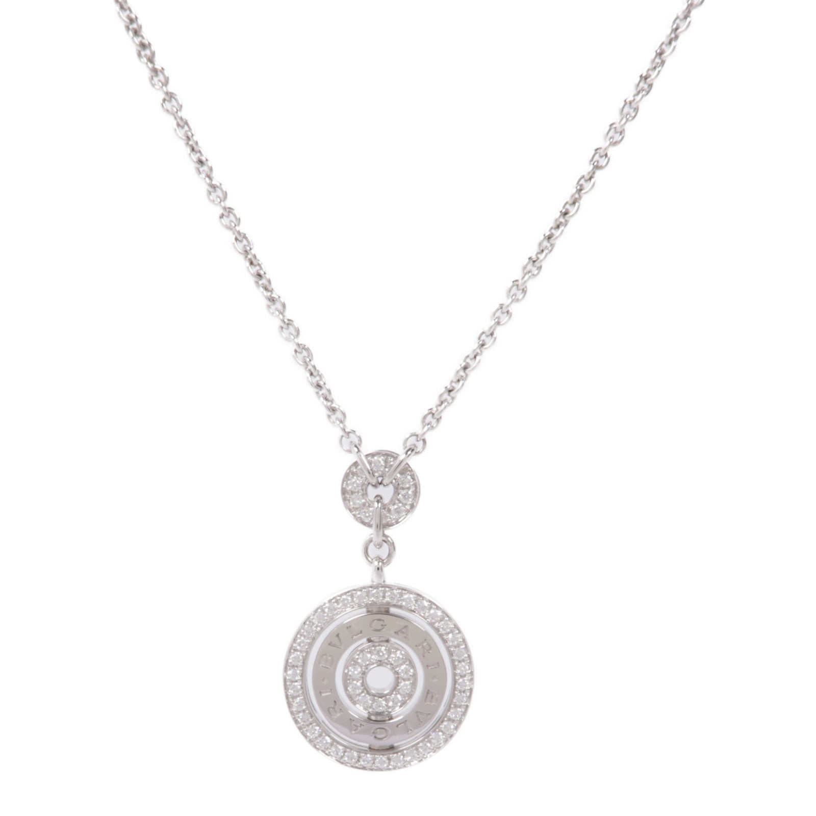 BVLGARI 18K白金Concentrica Diamond Necklace項鍊