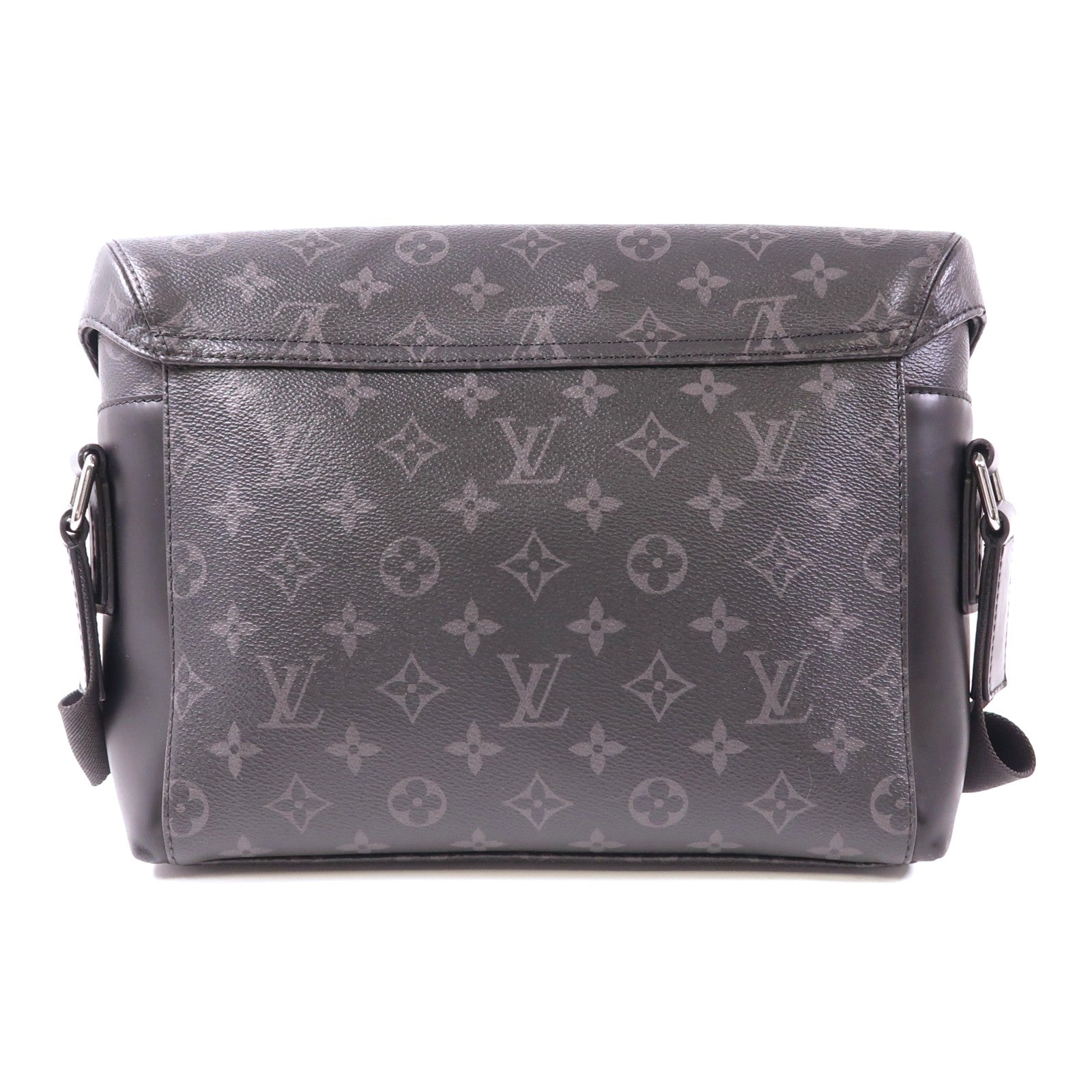 LOUIS VUITTON Monogram Eclipse Messenger PM Voyager銀扣肩背袋