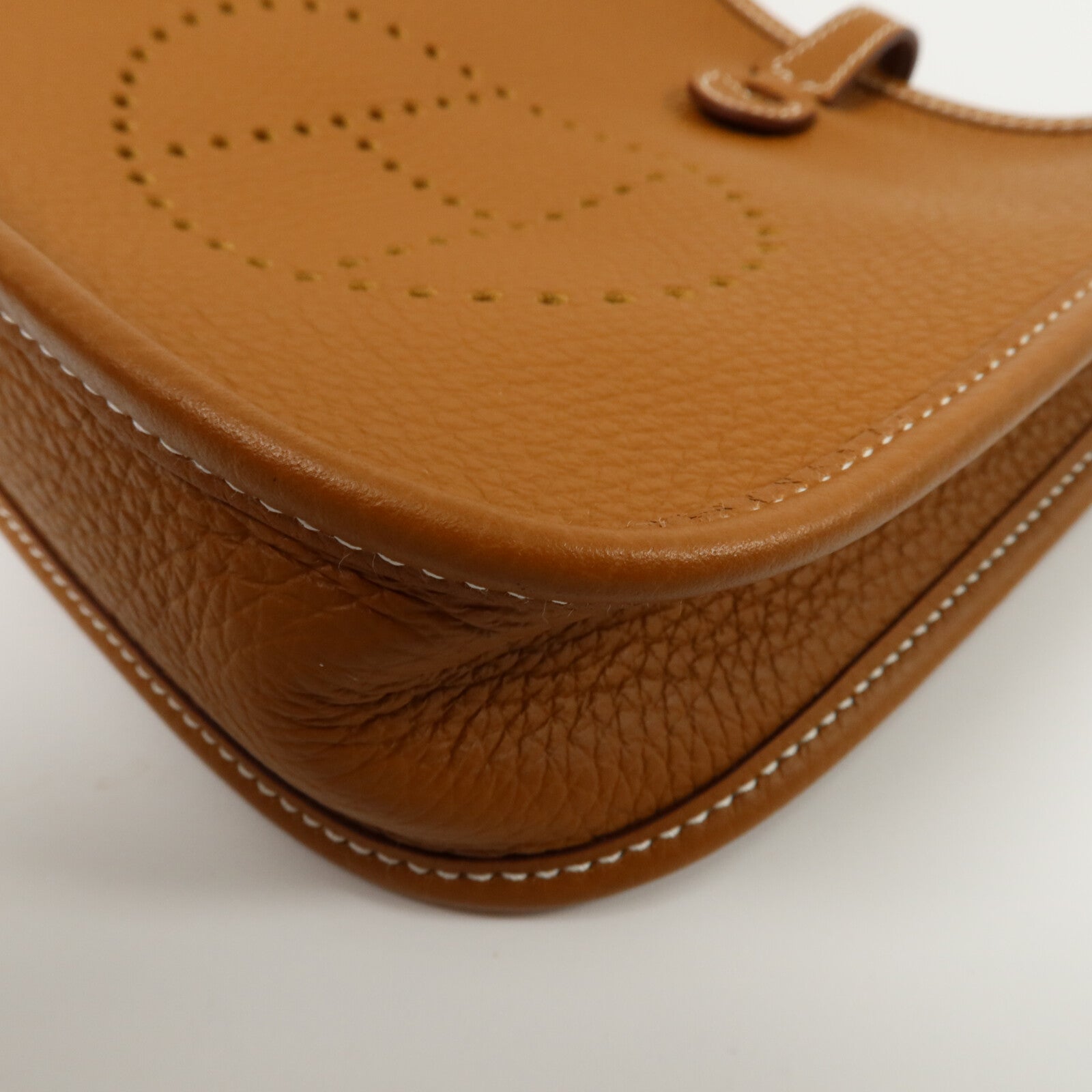 HERMES Clemence皮革Evelyne TPM肩背袋Gold