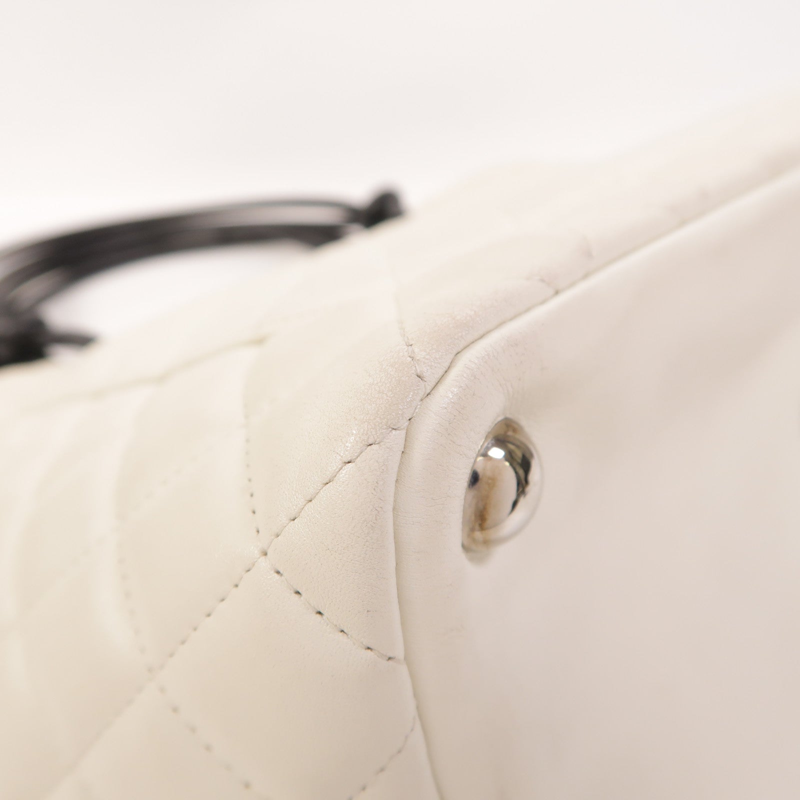 CHANEL 牛皮皮革/蛇皮皮革Cambon Tote Bag銀扣肩背袋