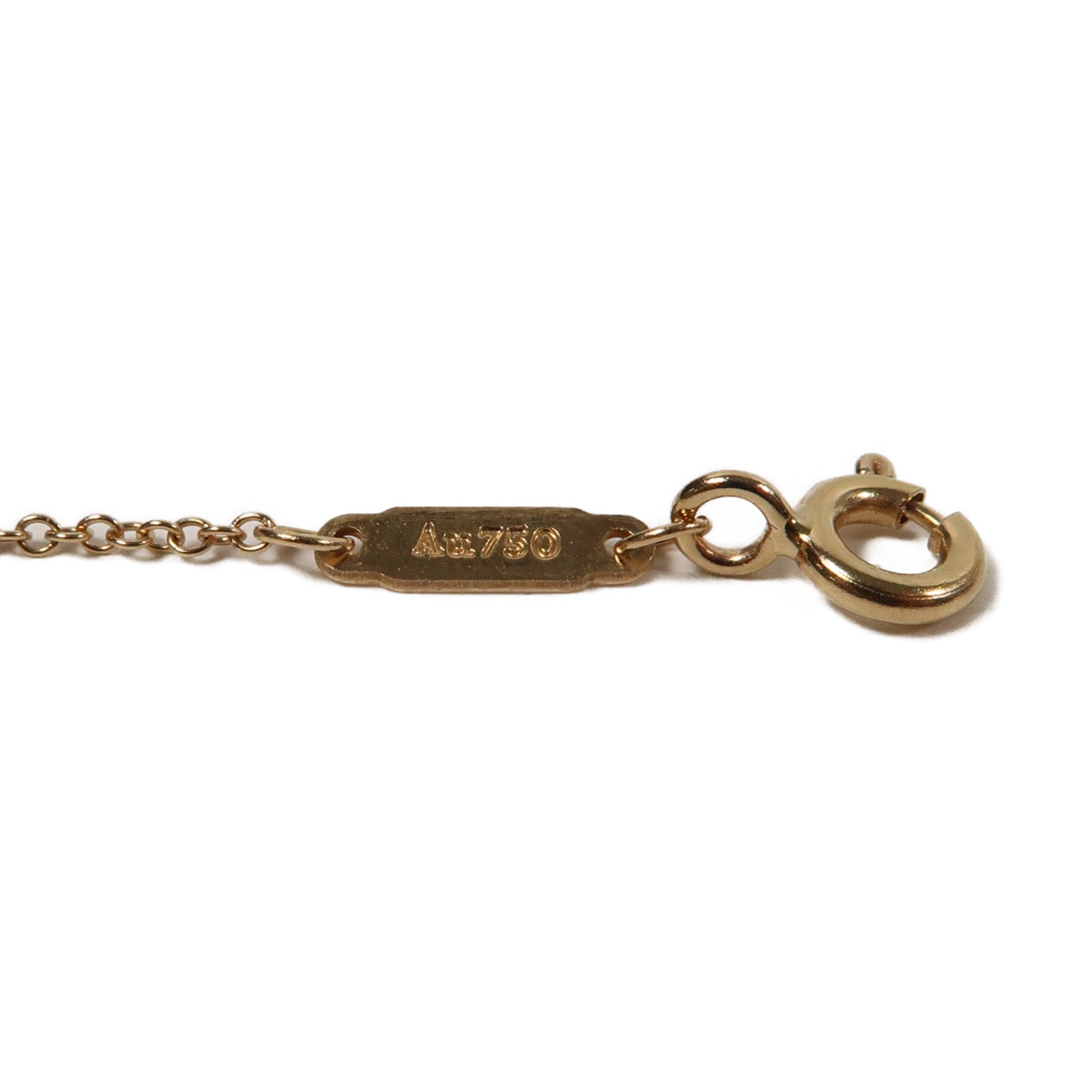 TIFFANY＆CO 18K玫瑰金T Smile Small Necklace項鍊玫瑰金色