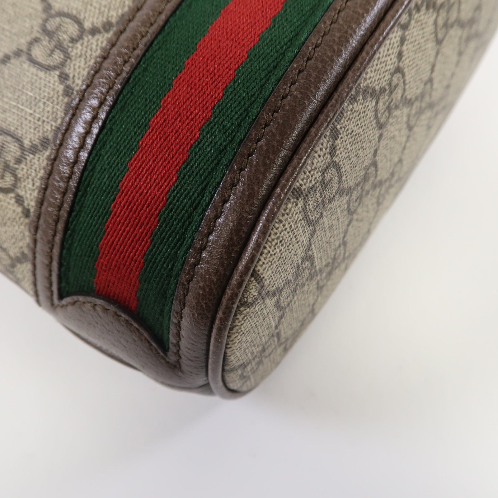 GUCCI 【激減優惠】塗層帆布Ophidia GG Small Bucket Bag金扣手挽肩背兩用袋啡色