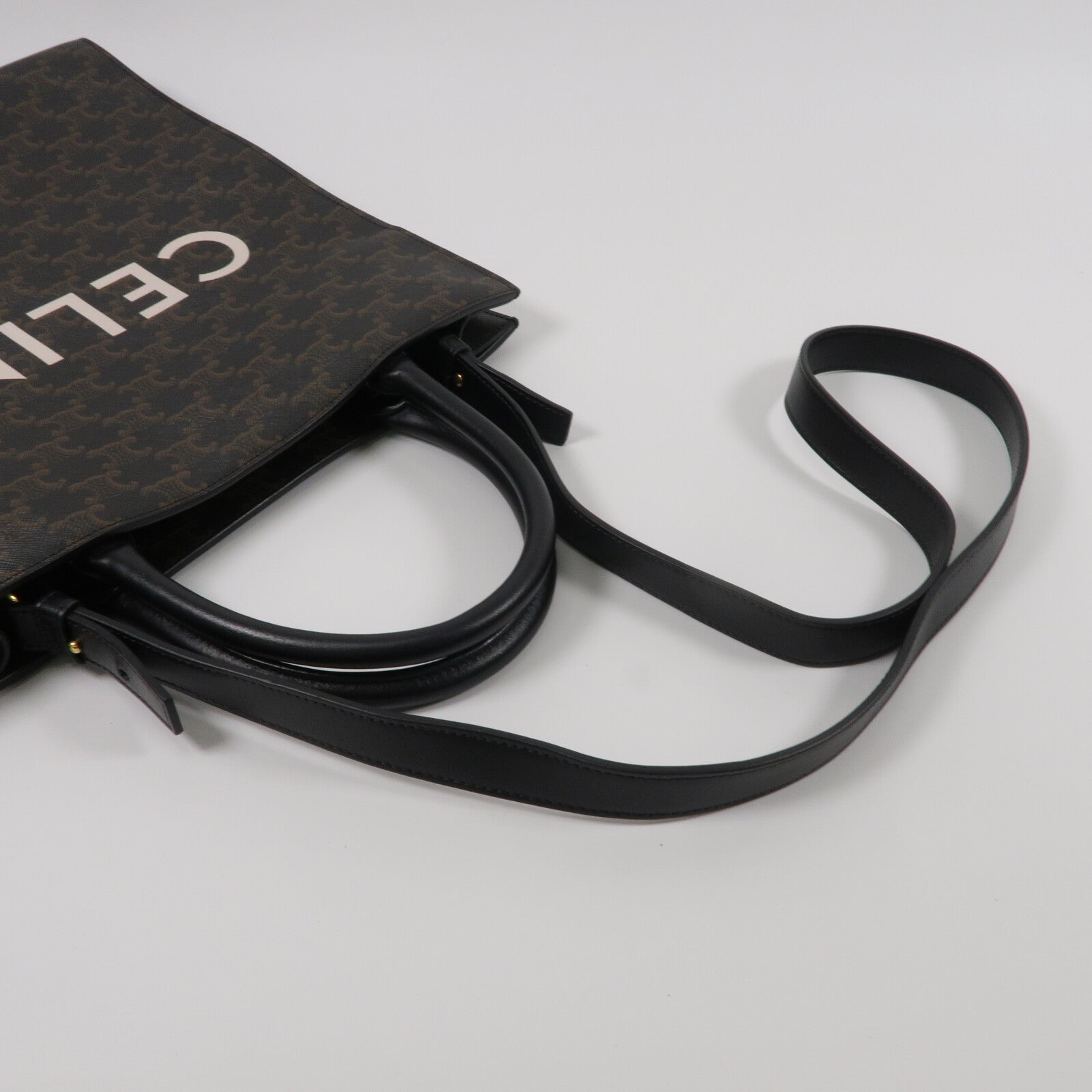 CELINE 塗層帆布Vertical Cabas Triomphe手挽肩背兩用袋