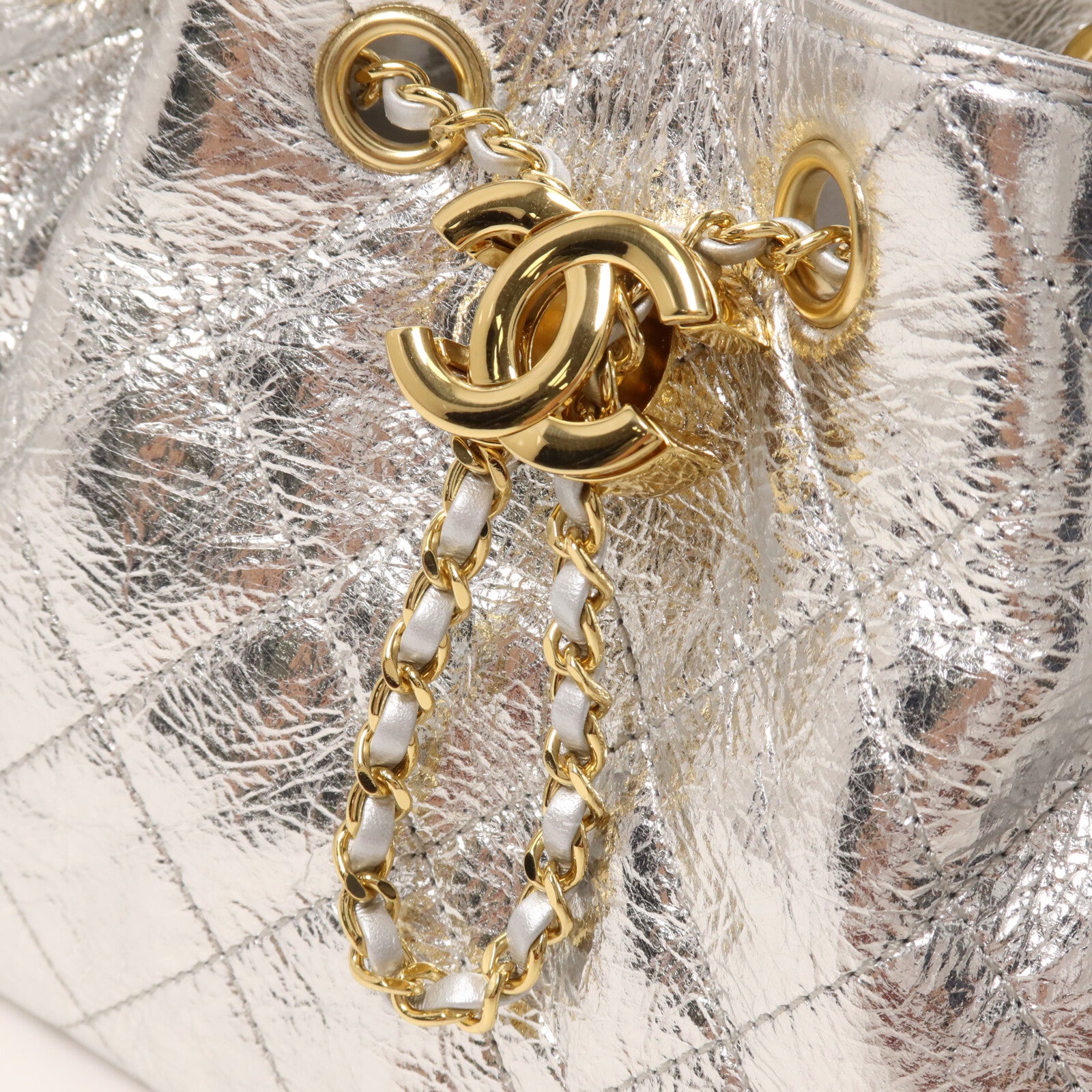 CHANEL 牛皮皮革Chanel 25 Mini鏈帶肩背袋
