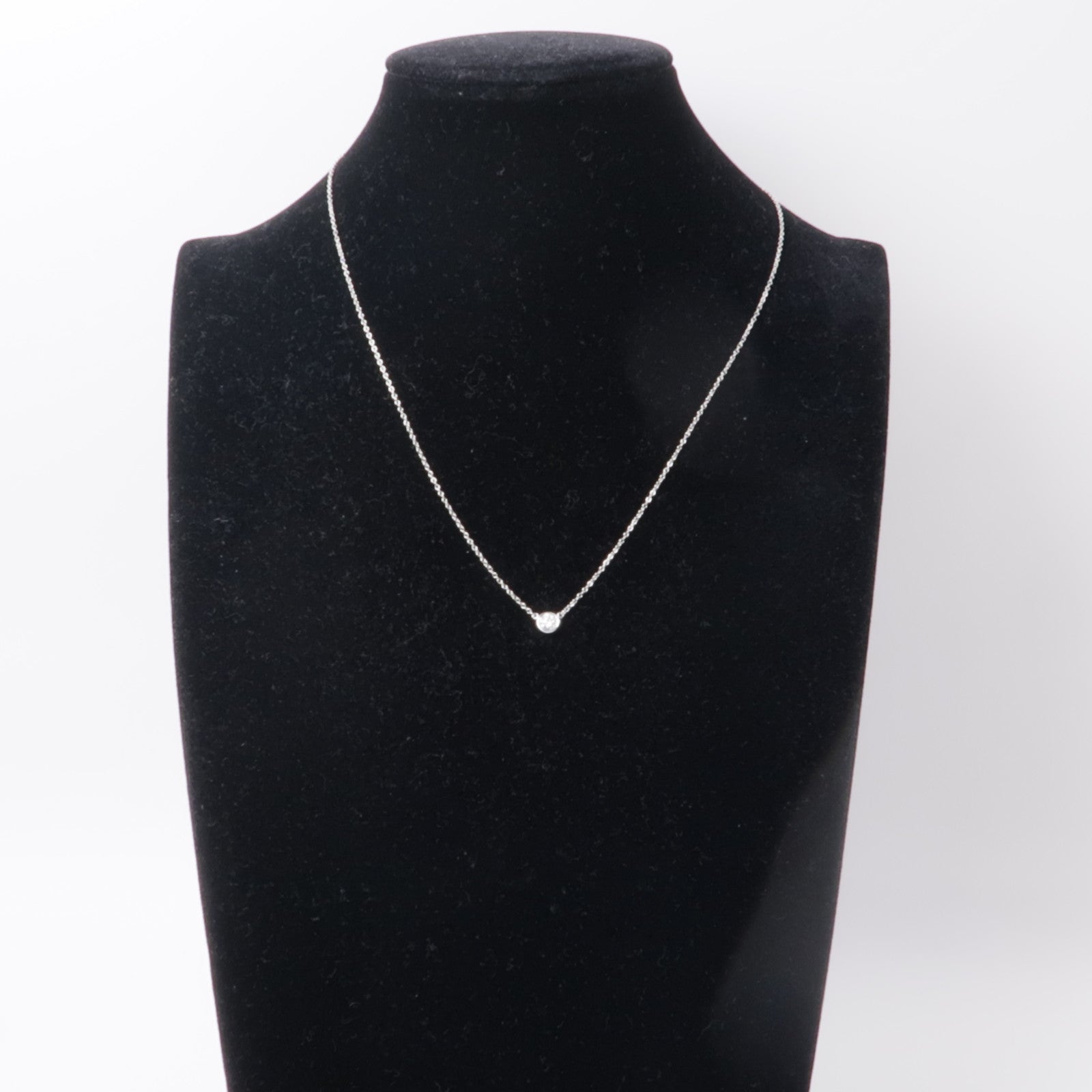 TIFFANY＆CO PT950鉑金Diamond By The Yard Necklace鑽石項鍊