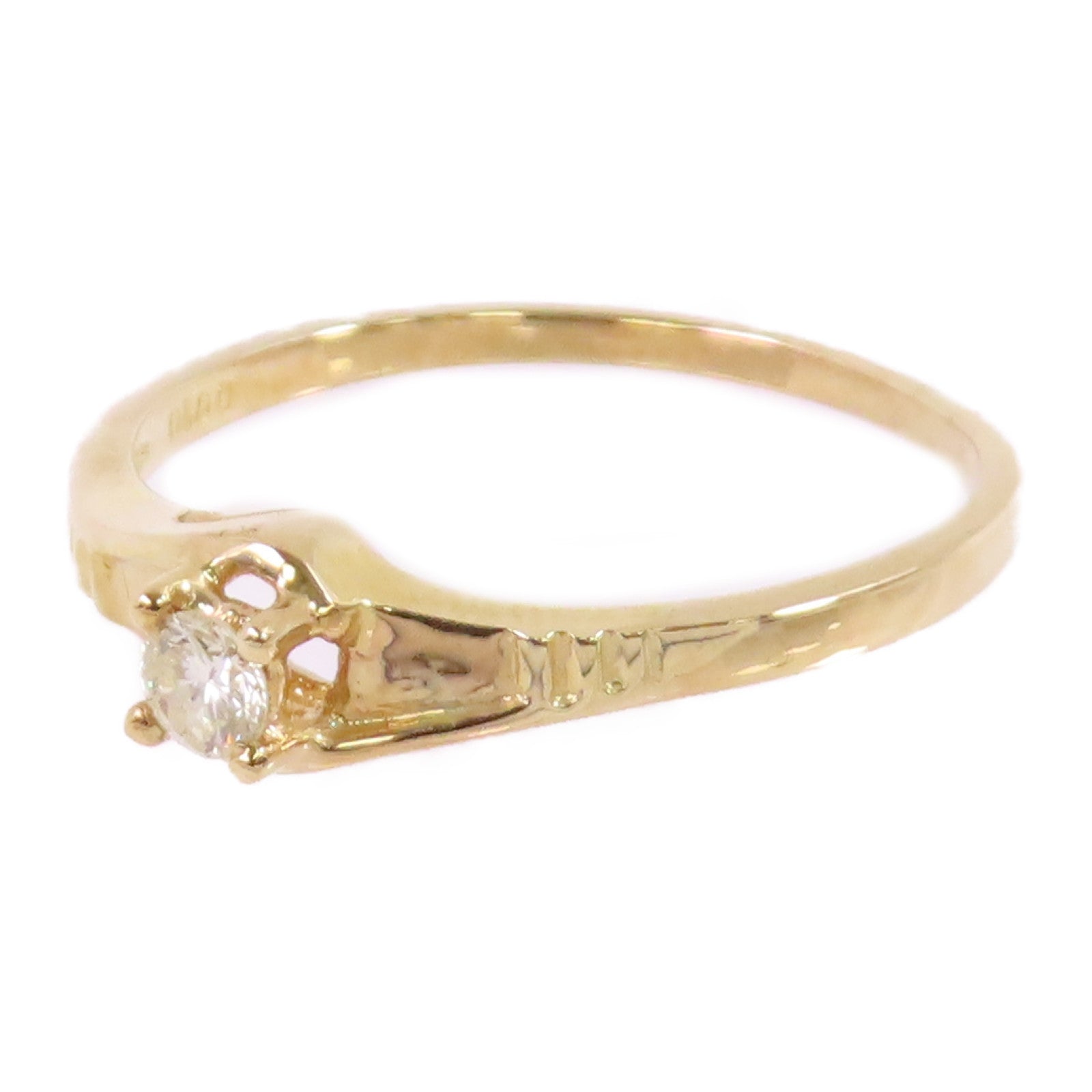 JEWELRY 18K黃金/鑽石Diamond Ring戒指US#6.75