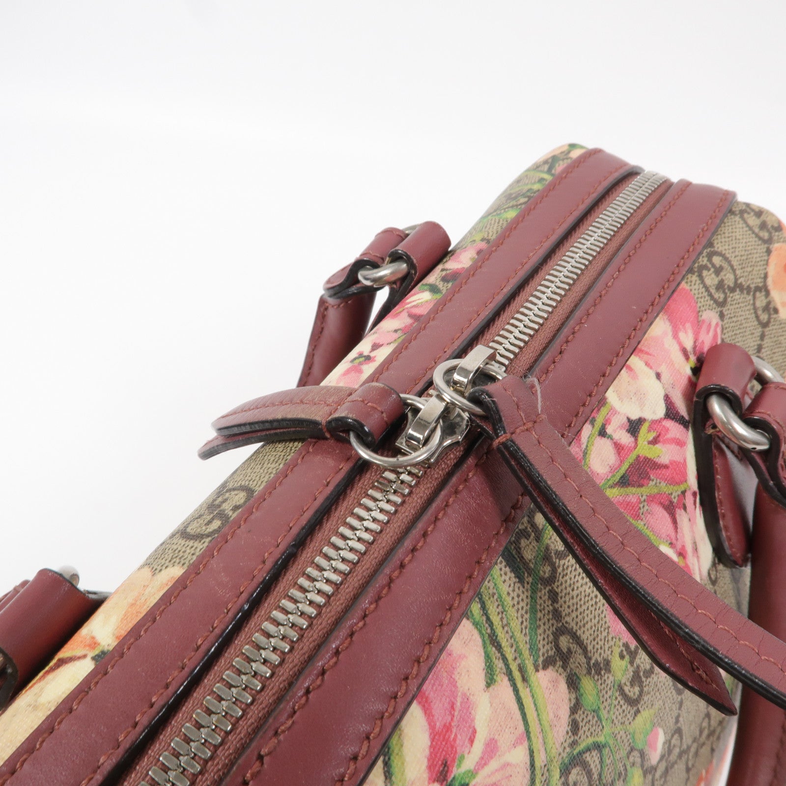 GUCCI 塗層帆布GG Supreme Blooms Boston Bag手挽肩背兩用袋