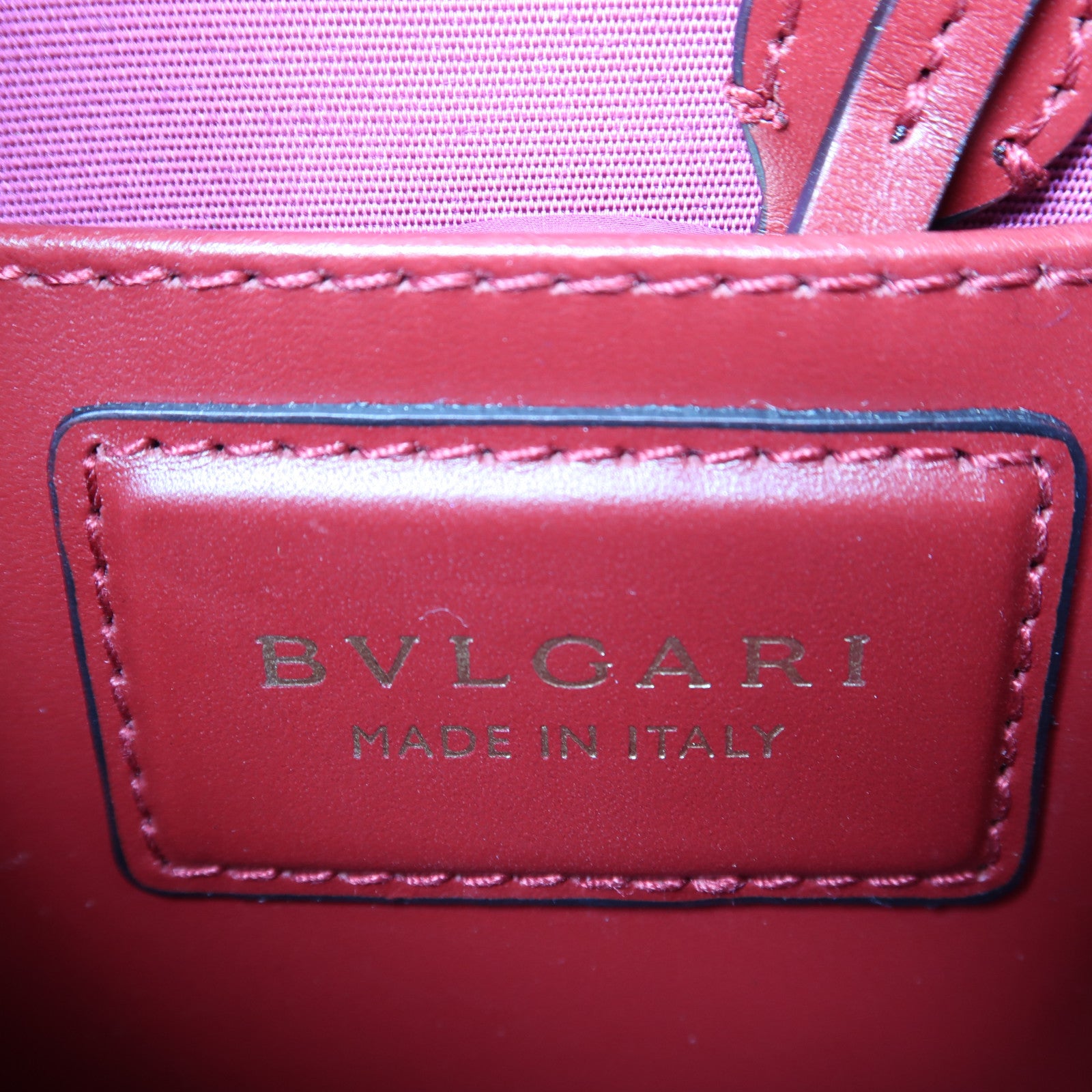 BVLGARI 牛皮皮革Serpenti Forever 2 Way Shoulder金扣手挽肩背兩用袋紅色