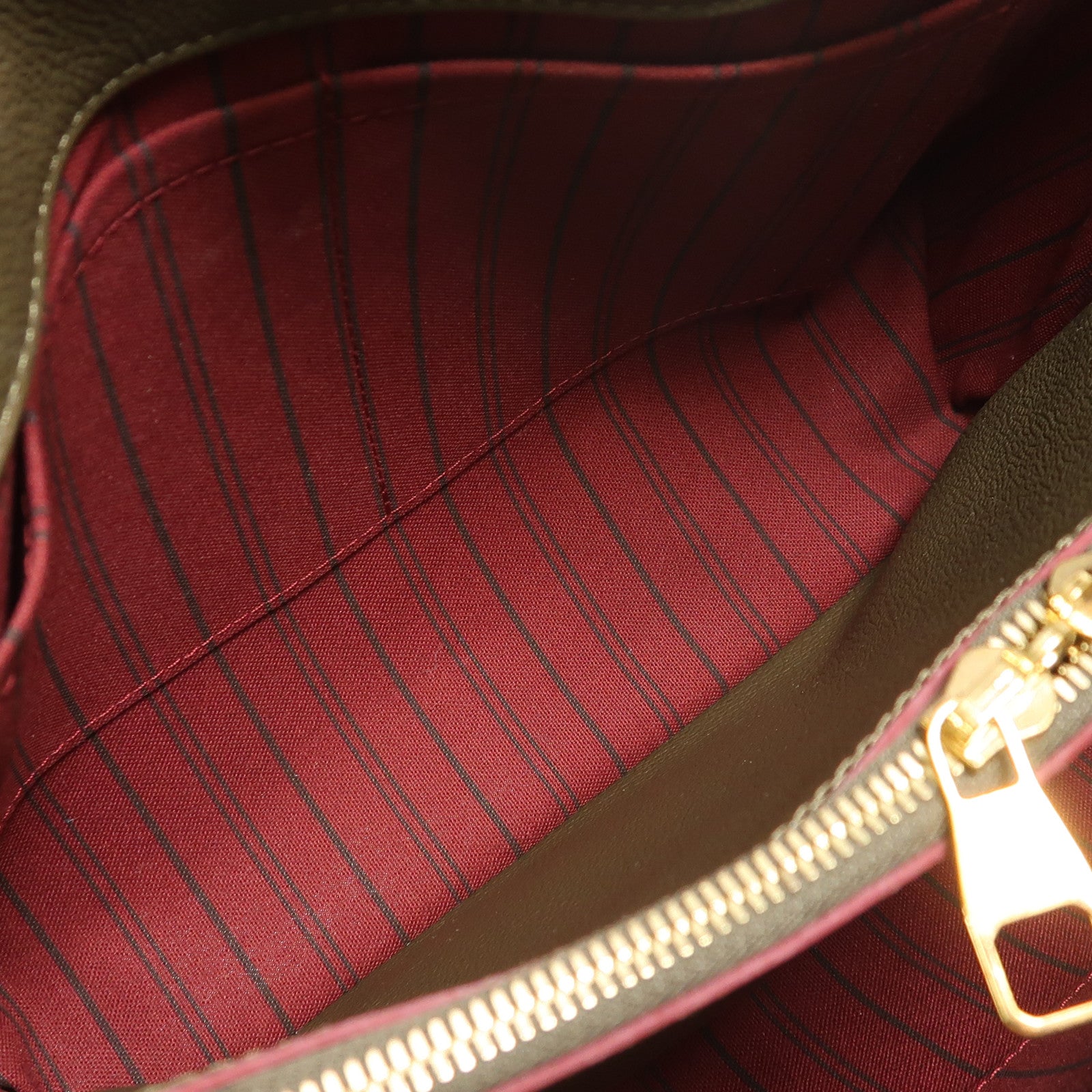 LOUIS VUITTON Monogram Empreinte Montaigne MM金扣手挽肩背兩用袋