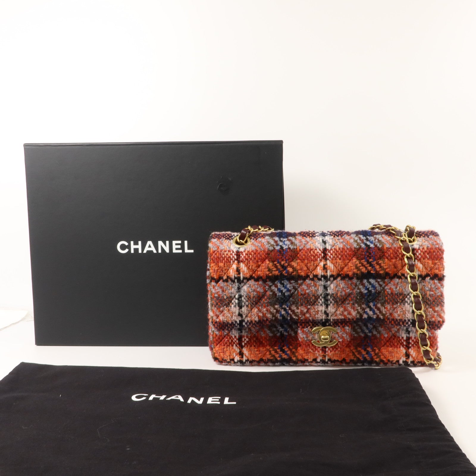 CHANEL 斜紋軟呢Classic 25鏈帶肩背袋