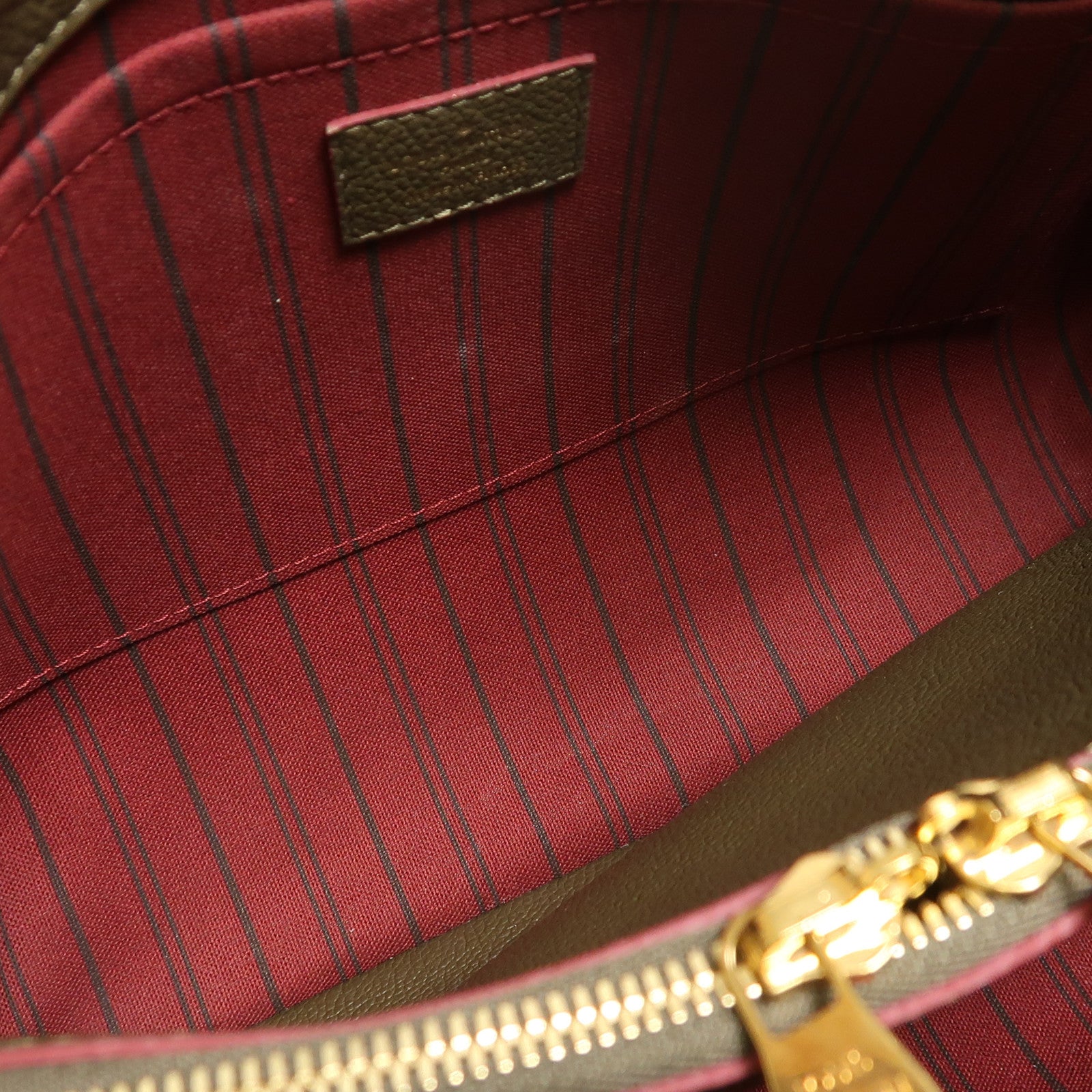 LOUIS VUITTON Monogram Empreinte Montaigne MM金扣手挽肩背兩用袋