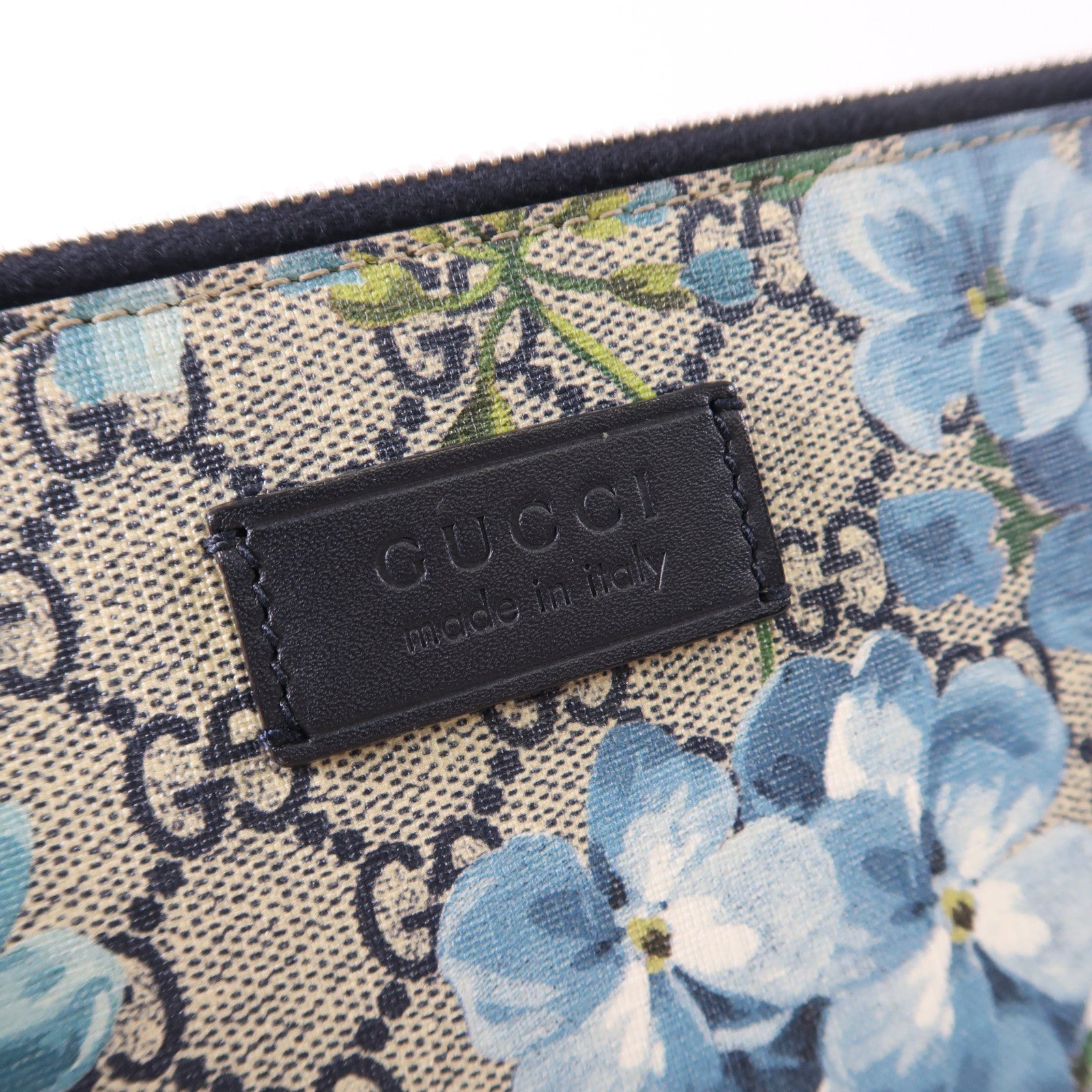 GUCCI 塗層帆布Clutch Bag銀扣手拿包