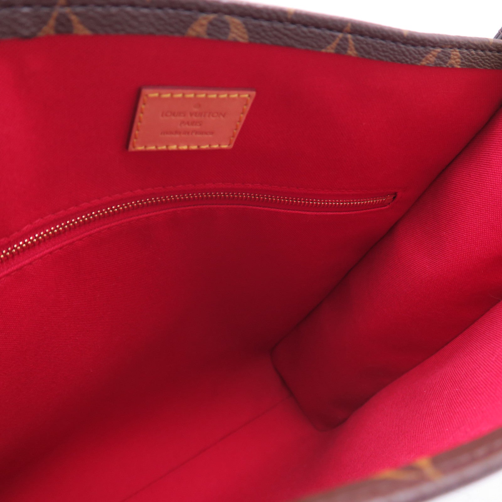 LOUIS VUITTON 【激減優惠】Monogram Sac Plat PM金扣手挽肩背兩用袋啡色