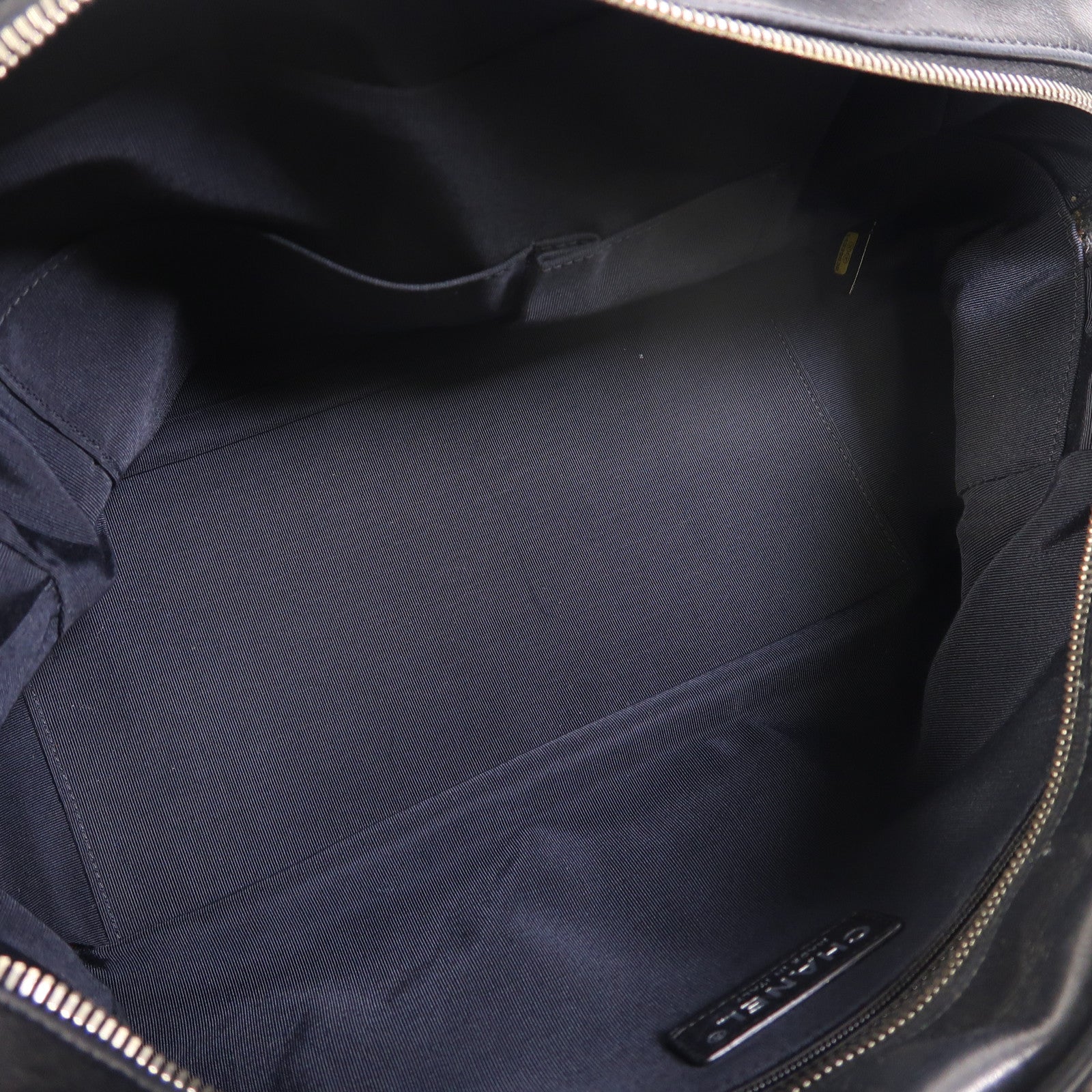 CHANEL 羊皮皮革Chain Shoulder銀扣鏈帶肩背袋