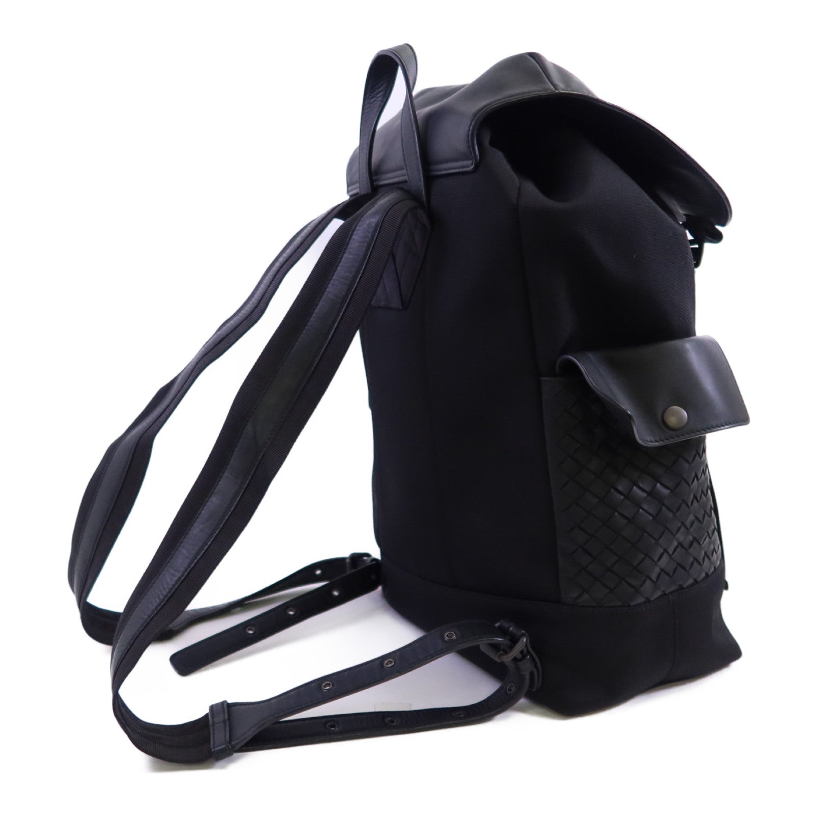 BOTTEGA VENETA 帆布/織紋皮革Backpack背包
