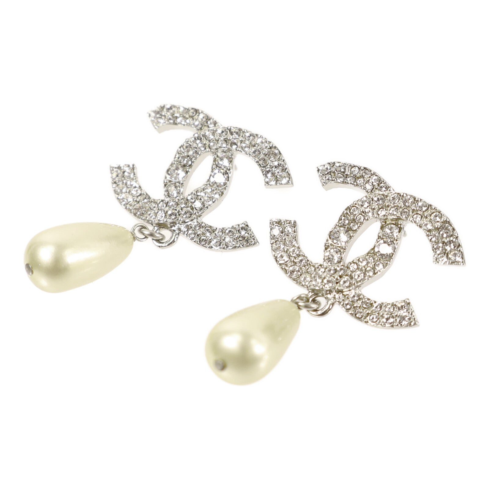 CHANEL 金屬/珍珠/水鑽Earrings耳環