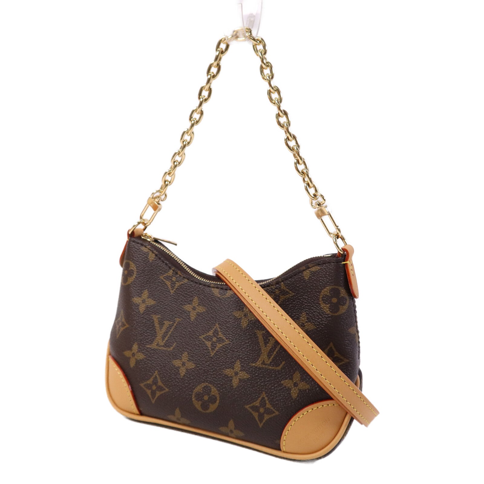 LOUIS VUITTON Monogram Nano Boulogne金扣手挽肩背兩用袋