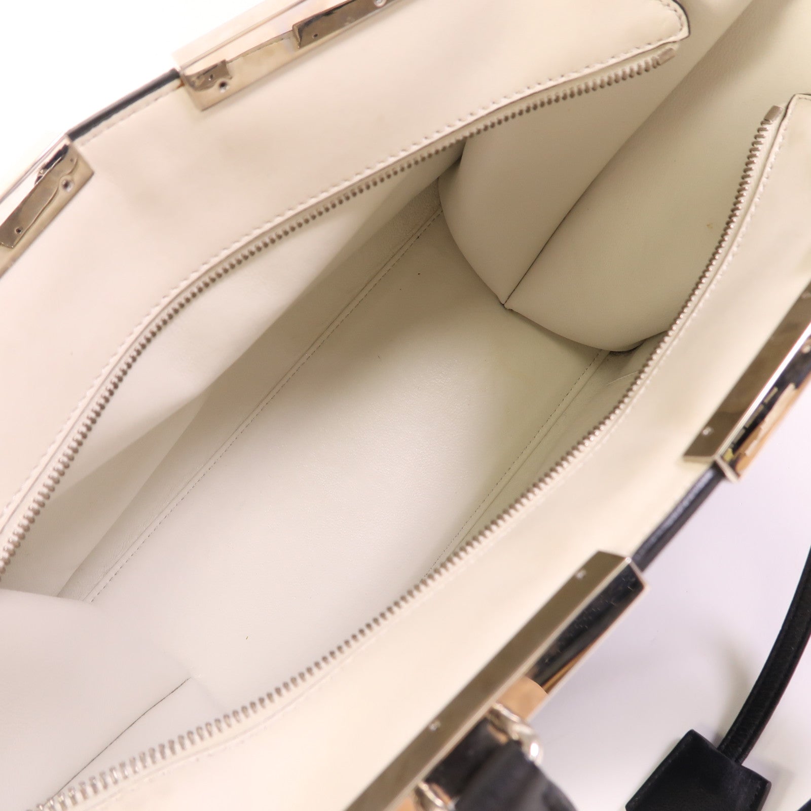 FENDI 牛皮皮革2 Way Shoulder Bag銀扣手挽肩背兩用袋