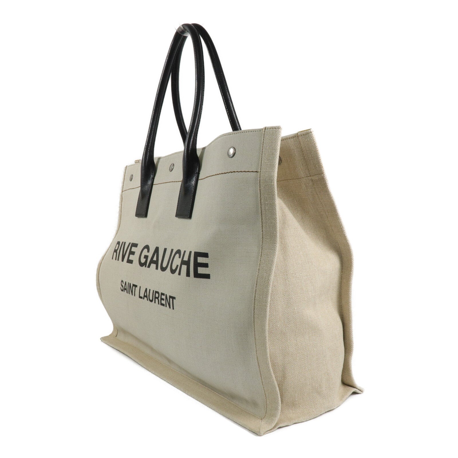 SAINT LAURENT 帆布Rive Gauche Large手挽袋