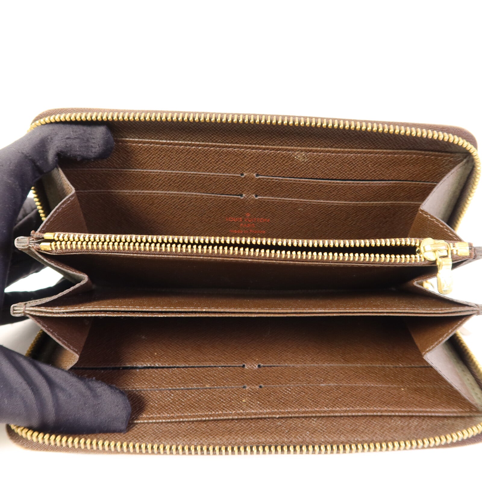 LOUIS VUITTON Damier Zippy Long Wallet金扣長錢包