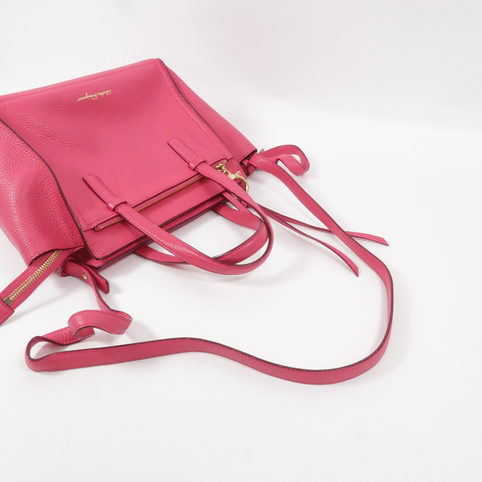 Salvatore Ferragamo 牛皮皮革2 Way Shoulder手挽肩背兩用袋