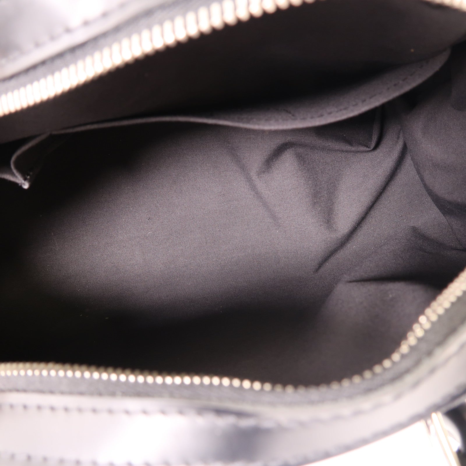 LOUIS VUITTON Epi Bowling Montaigne銀扣手挽袋黑色