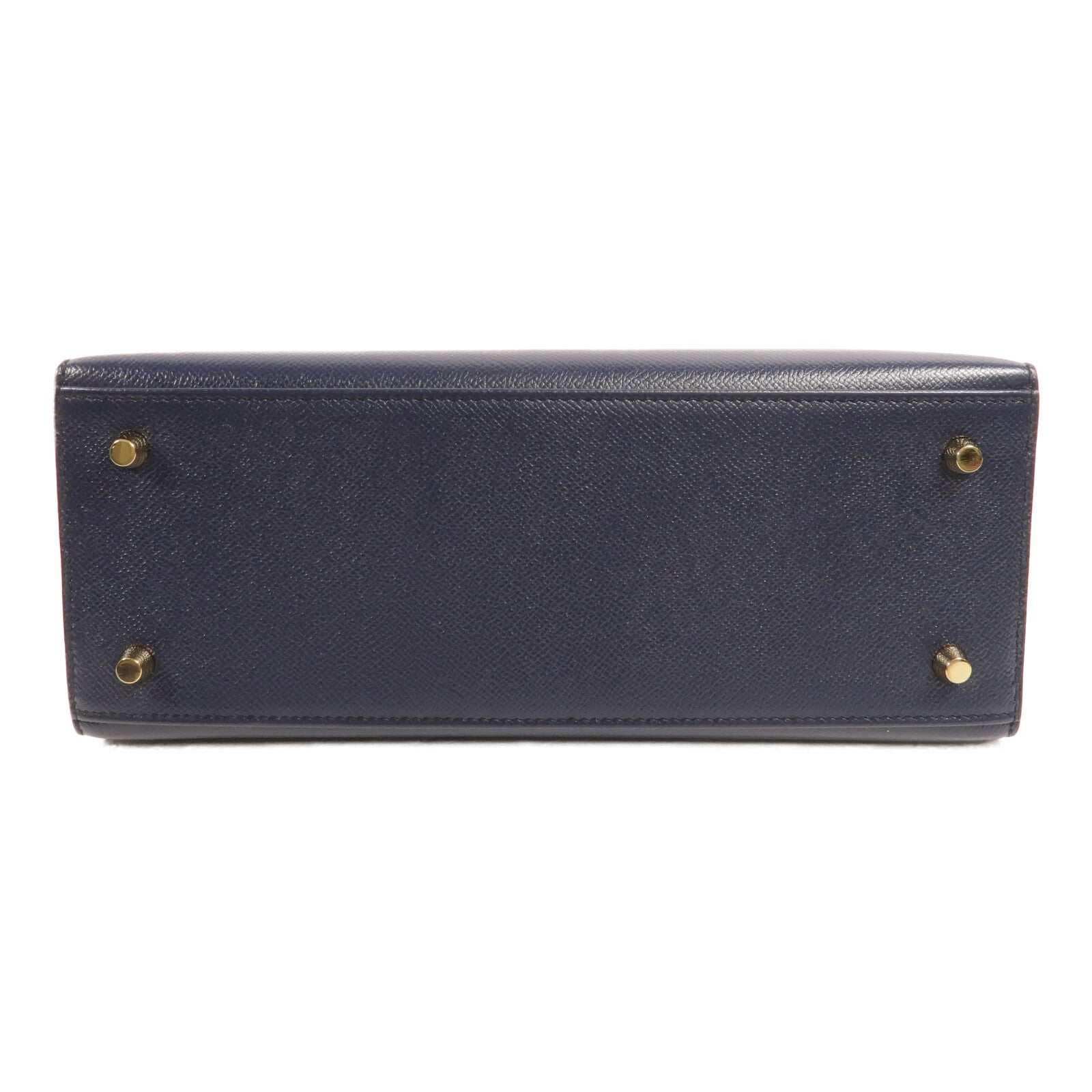 HERMES Epsom皮革Kelly 28手挽肩背兩用袋Bleu Indigo
