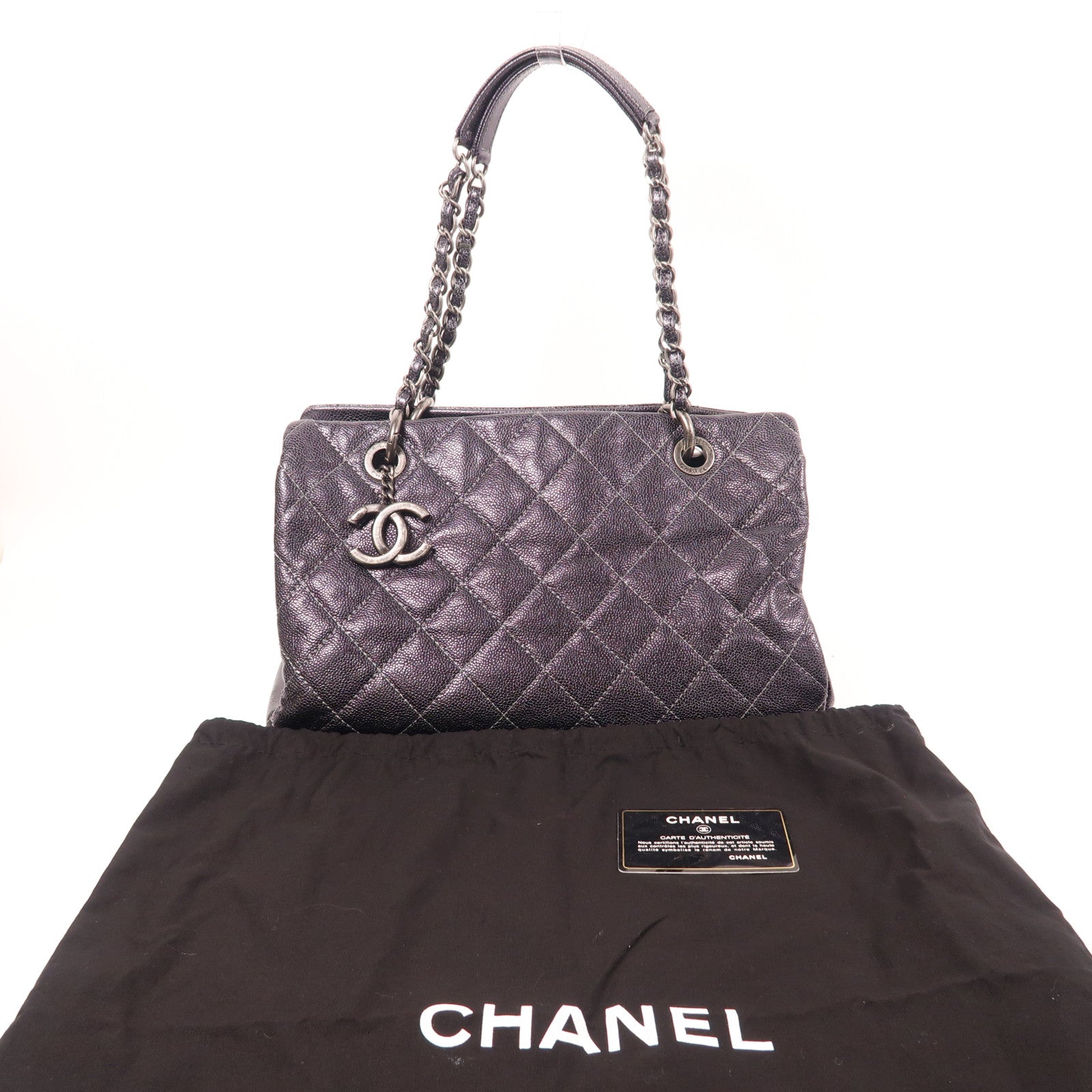 CHANEL 牛皮皮革Shoulder Bag鏈帶肩背袋