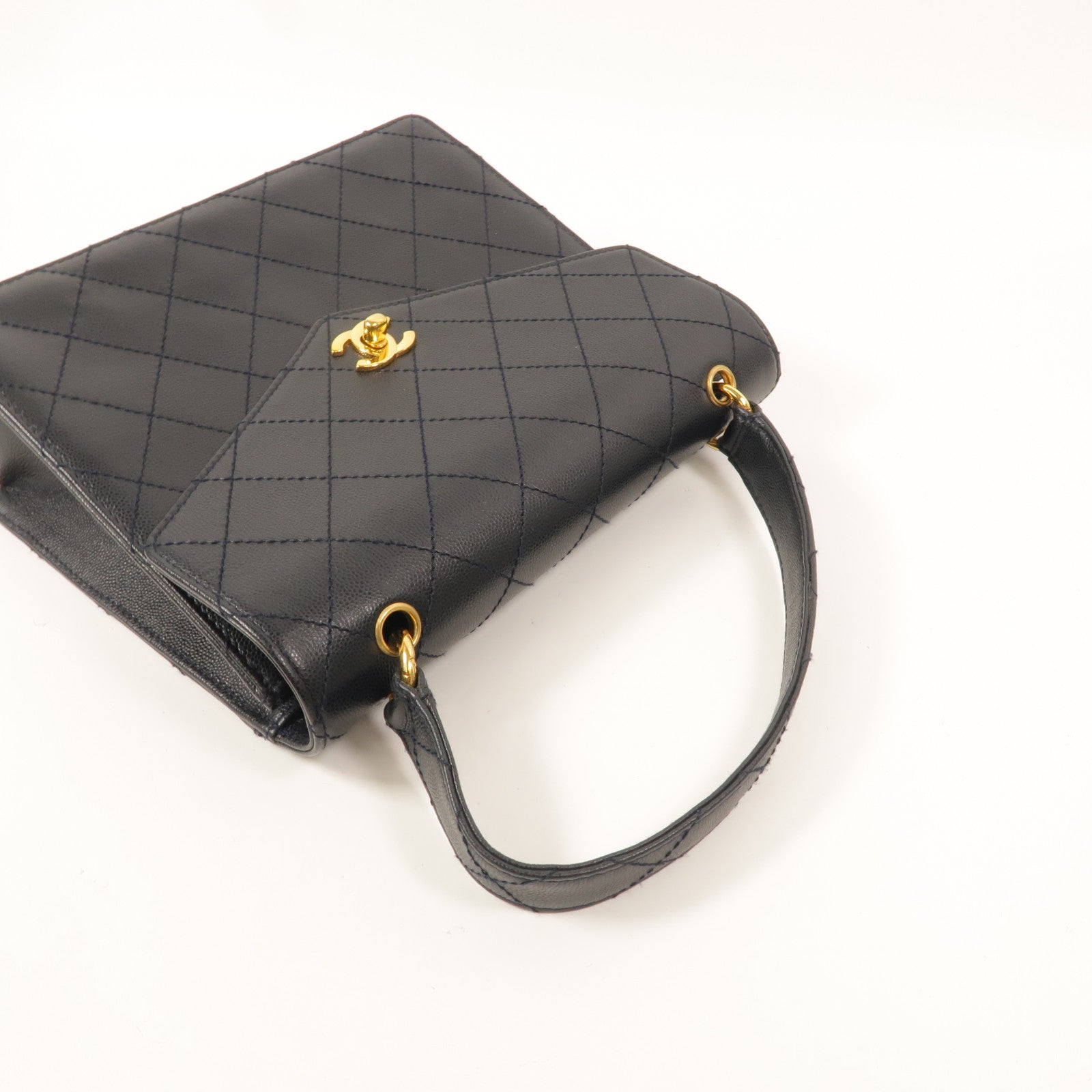 CHANEL 牛皮皮革Vintage Hand Bag手挽袋