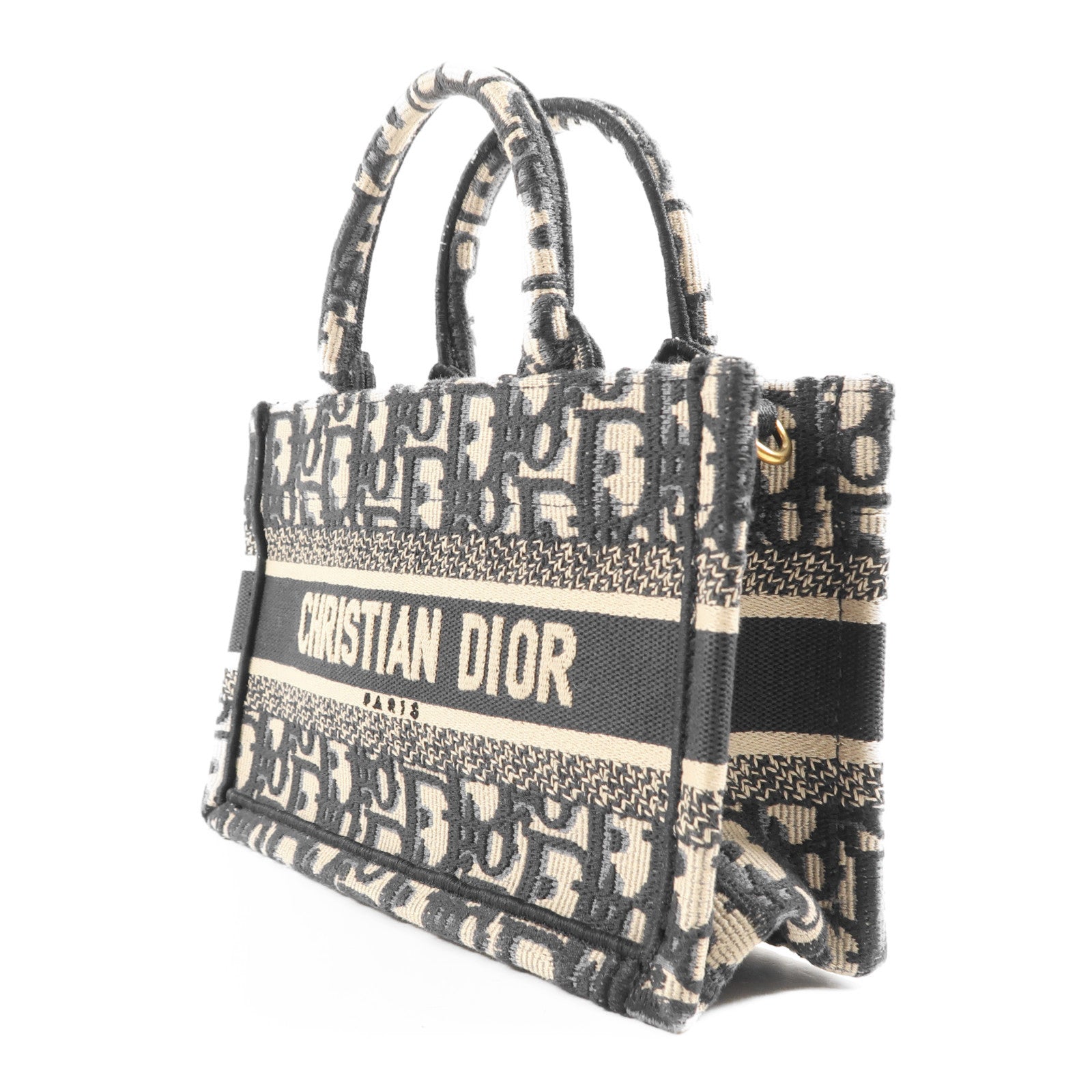 Dior 帆布Book Tote Mini金扣手挽肩背兩用袋