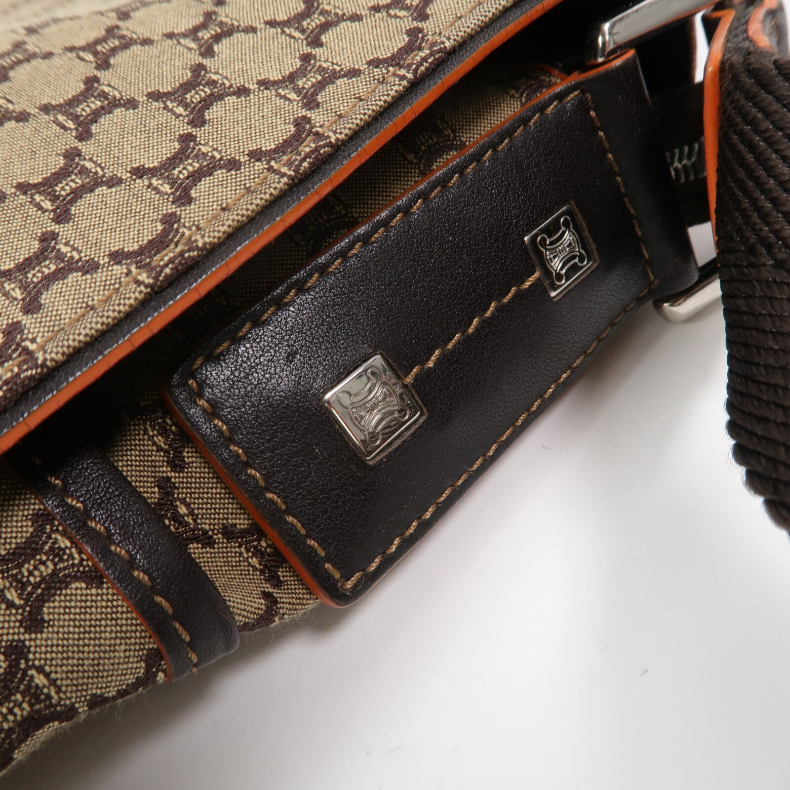 CELINE 帆布Vintage Messenger Flap Bag肩背袋