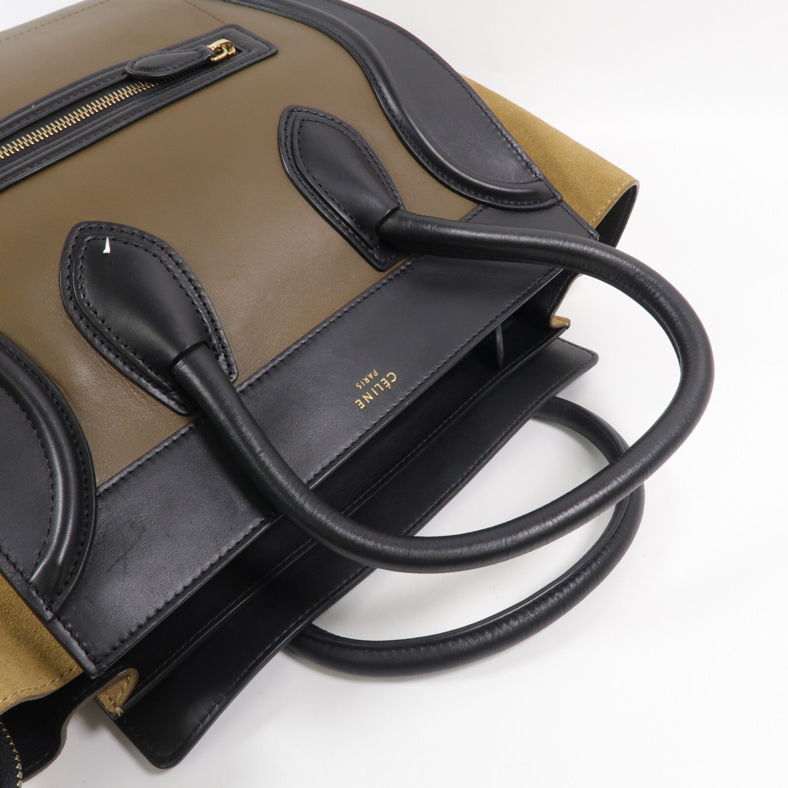 CELINE 牛皮皮革Mini Luggage手挽袋