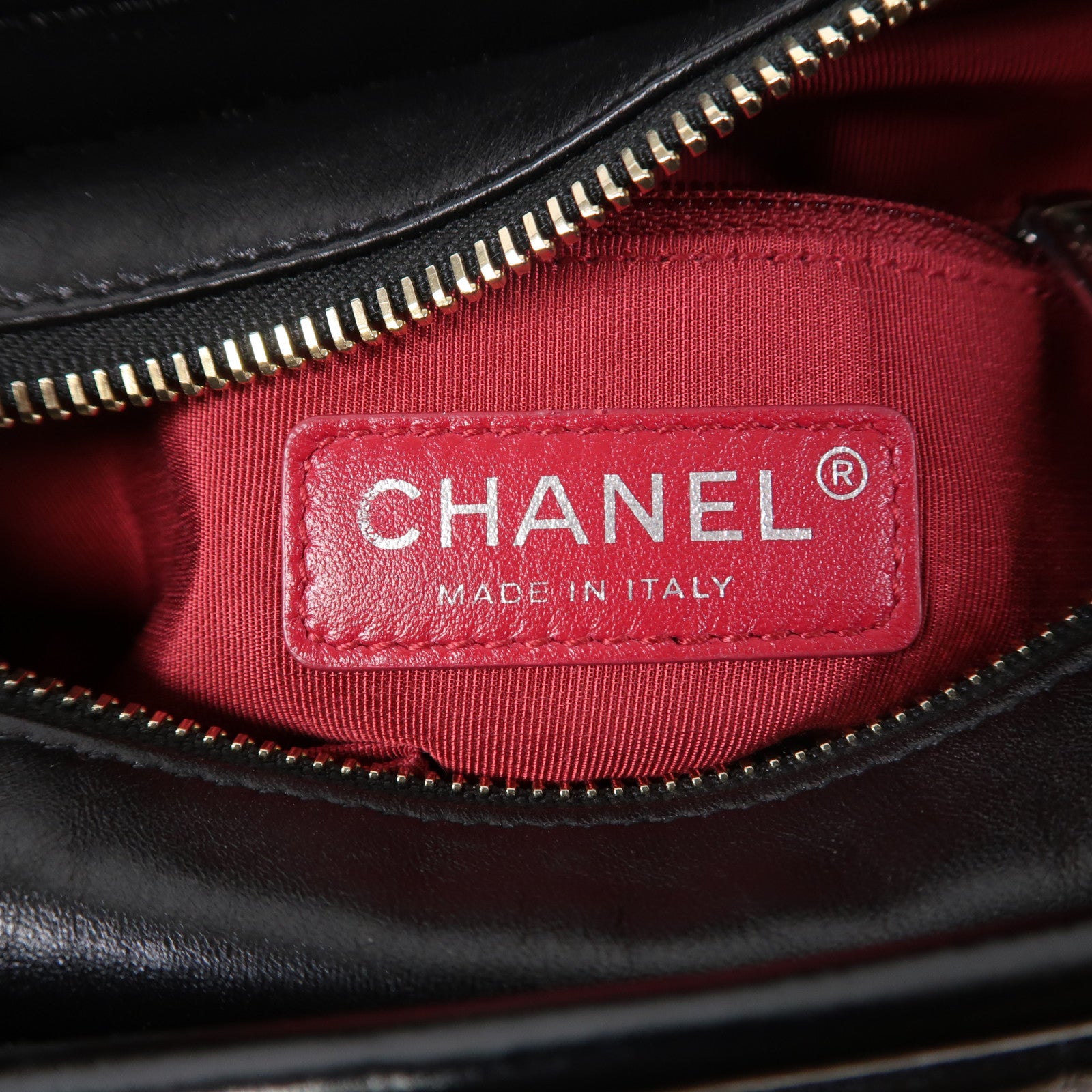 CHANEL 【激減優惠】菱格牛皮皮革Gabrielle鏈帶肩背袋黑色