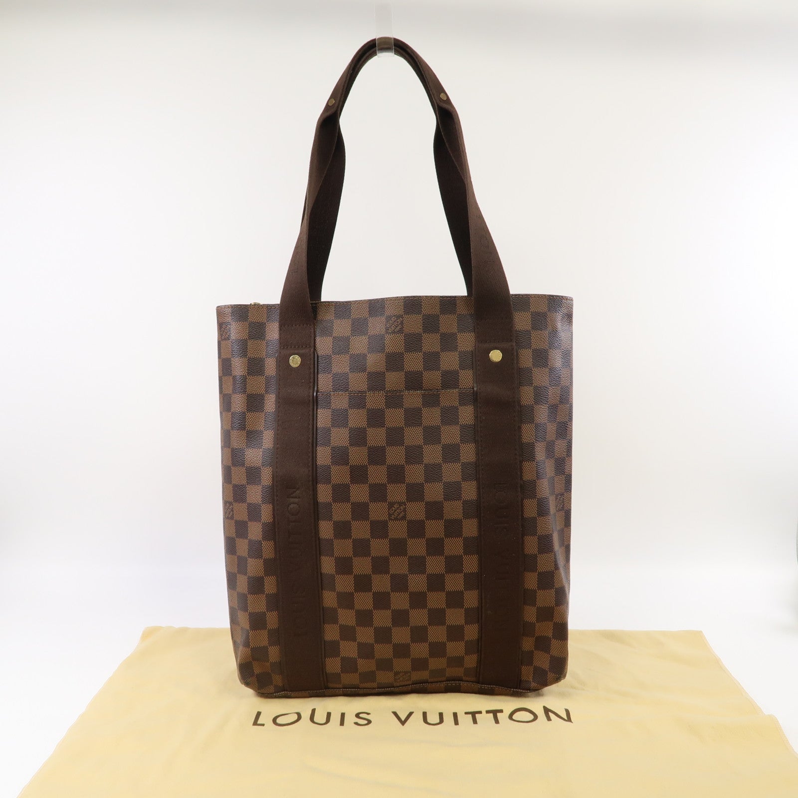 LOUIS VUITTON 【激減優惠】Damier Ebene Beaubourg金扣手挽袋啡色