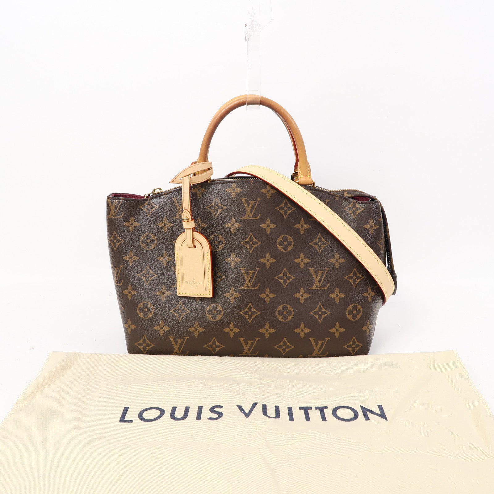 LOUIS VUITTON Monogram Petit Palais金扣手挽肩背兩用袋啡色