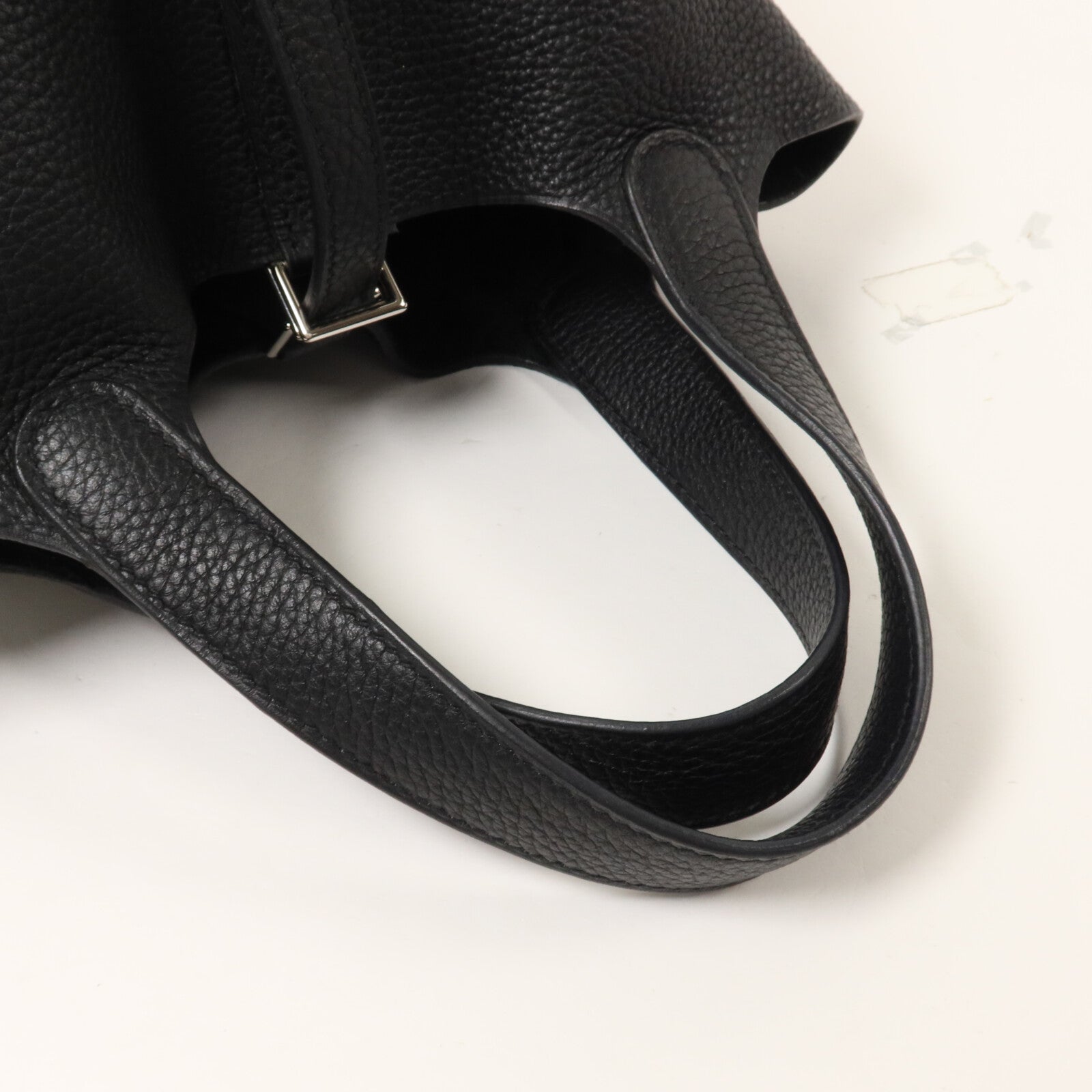 HERMES Clemence皮革Picotin PM手挽袋Noir